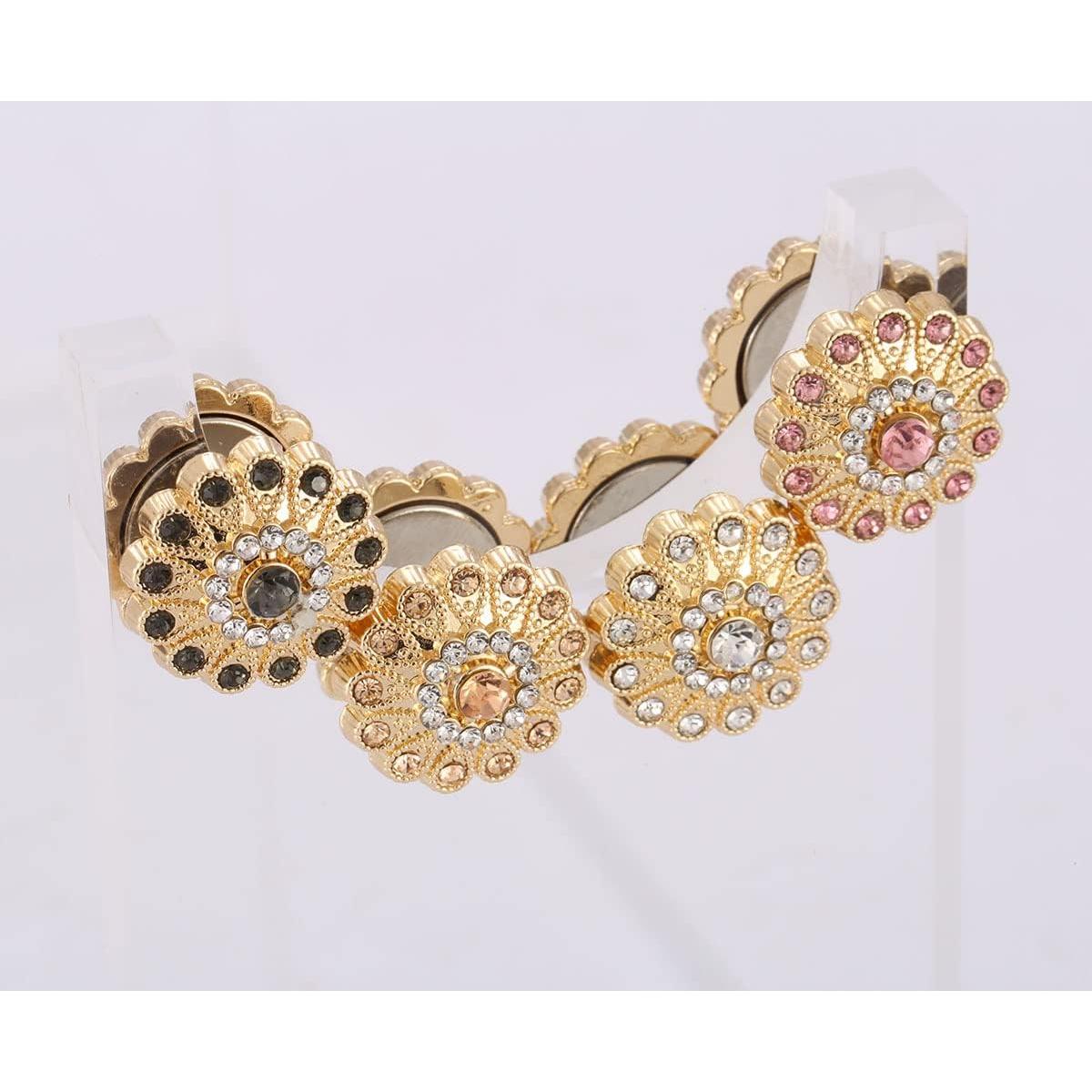 Imanes para Hijab INLOLLY con Rhinestones - 4 Colores