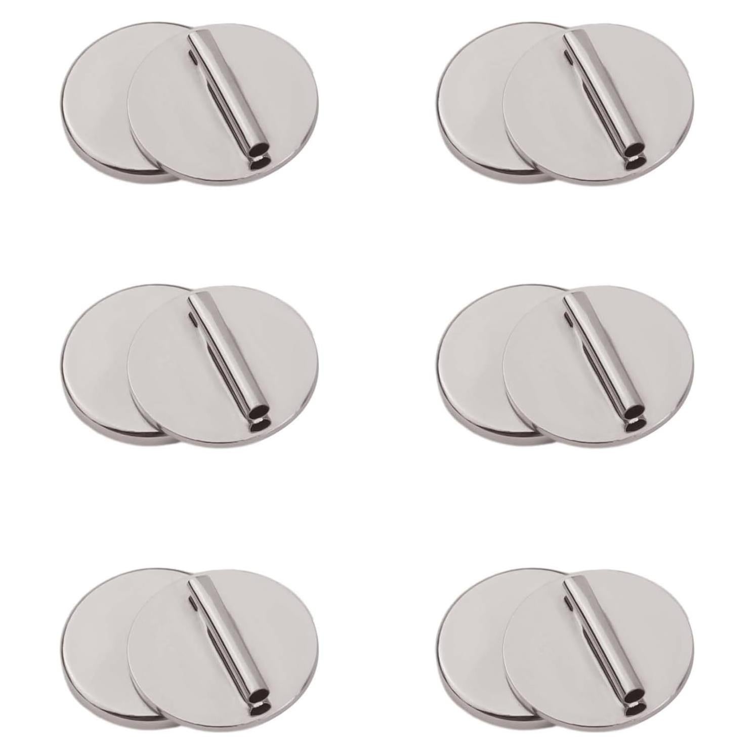 6 Piezas Convertidor de Broche Magnético Plata XIHIRCD