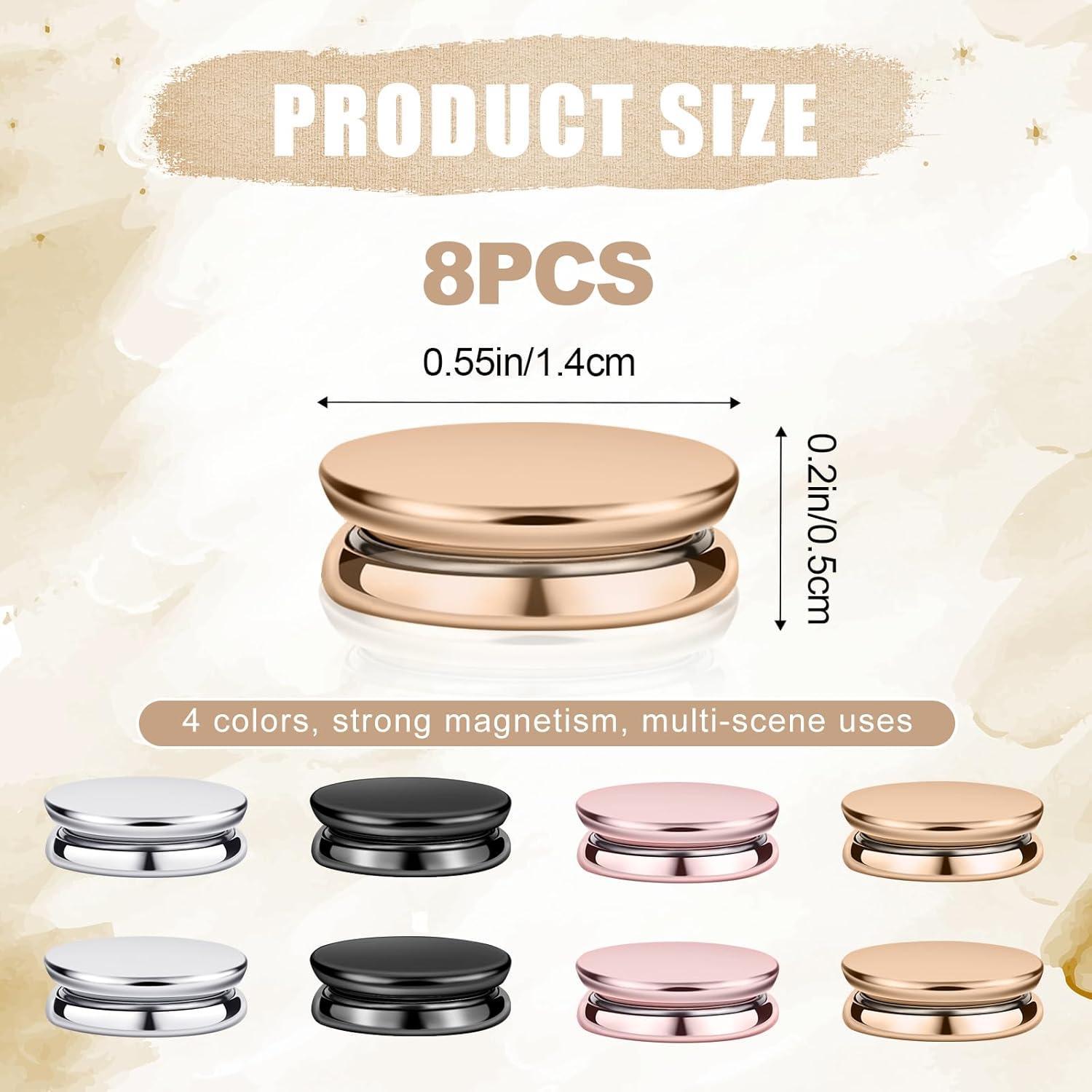 8 Alfileres Magnéticos para Hijab NQEUEPN - Sin Agujeros, 4 Colores