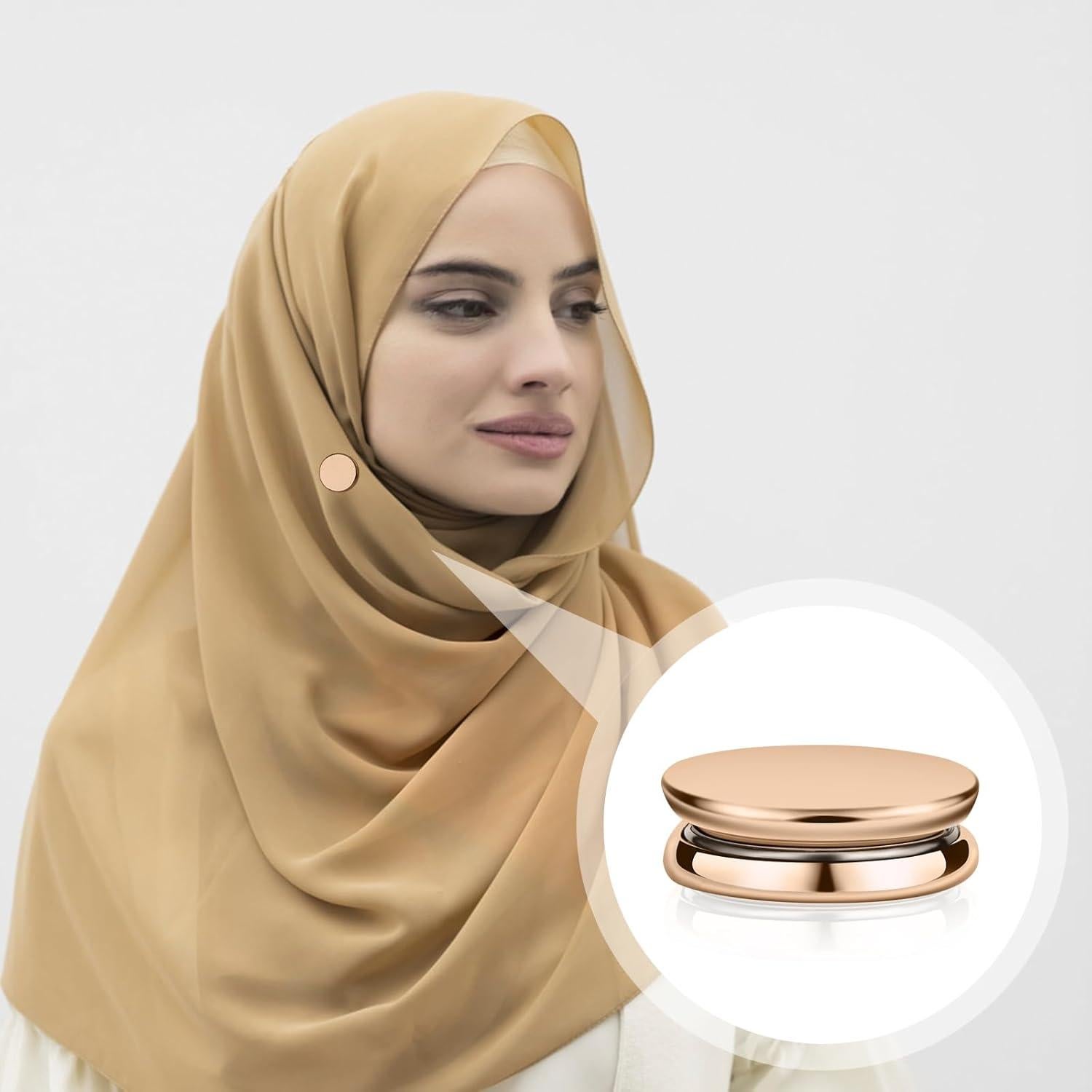 8 Alfileres Magnéticos para Hijab NQEUEPN - Sin Agujeros, 4 Colores