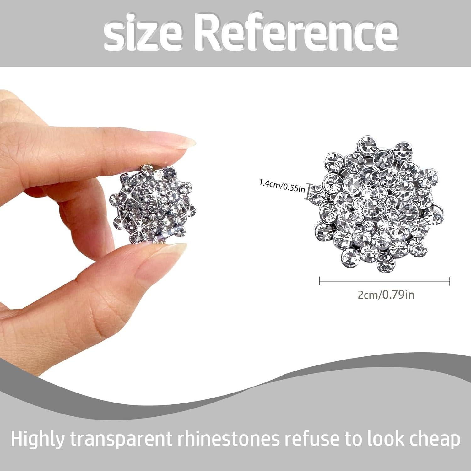 Imanes Magnéticos para Hijab A&H Zier con Rhinestones - 2 Piezas