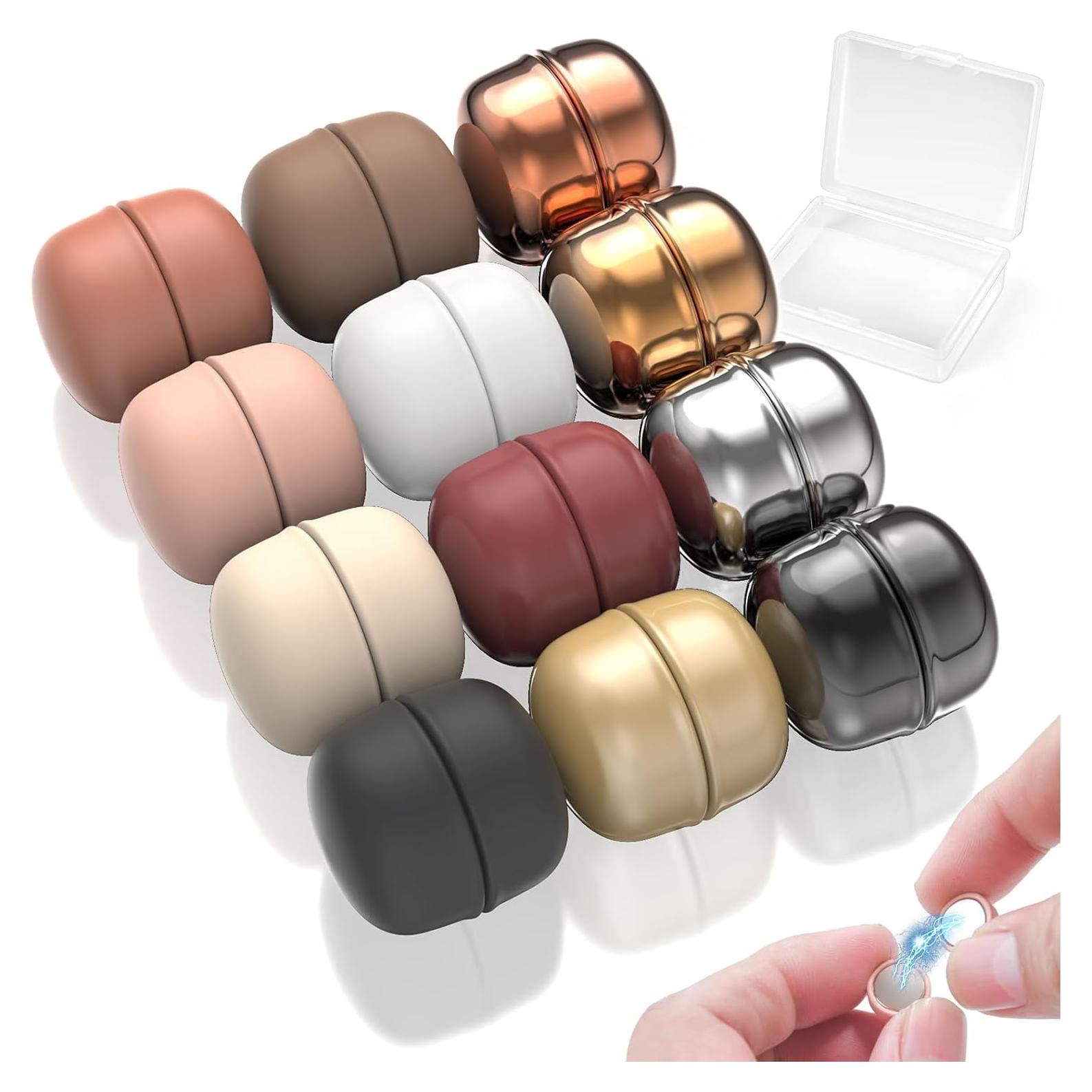 12 Imán para Hijab DJKYT Clips Magnéticos Sin Pin - 1.22cm