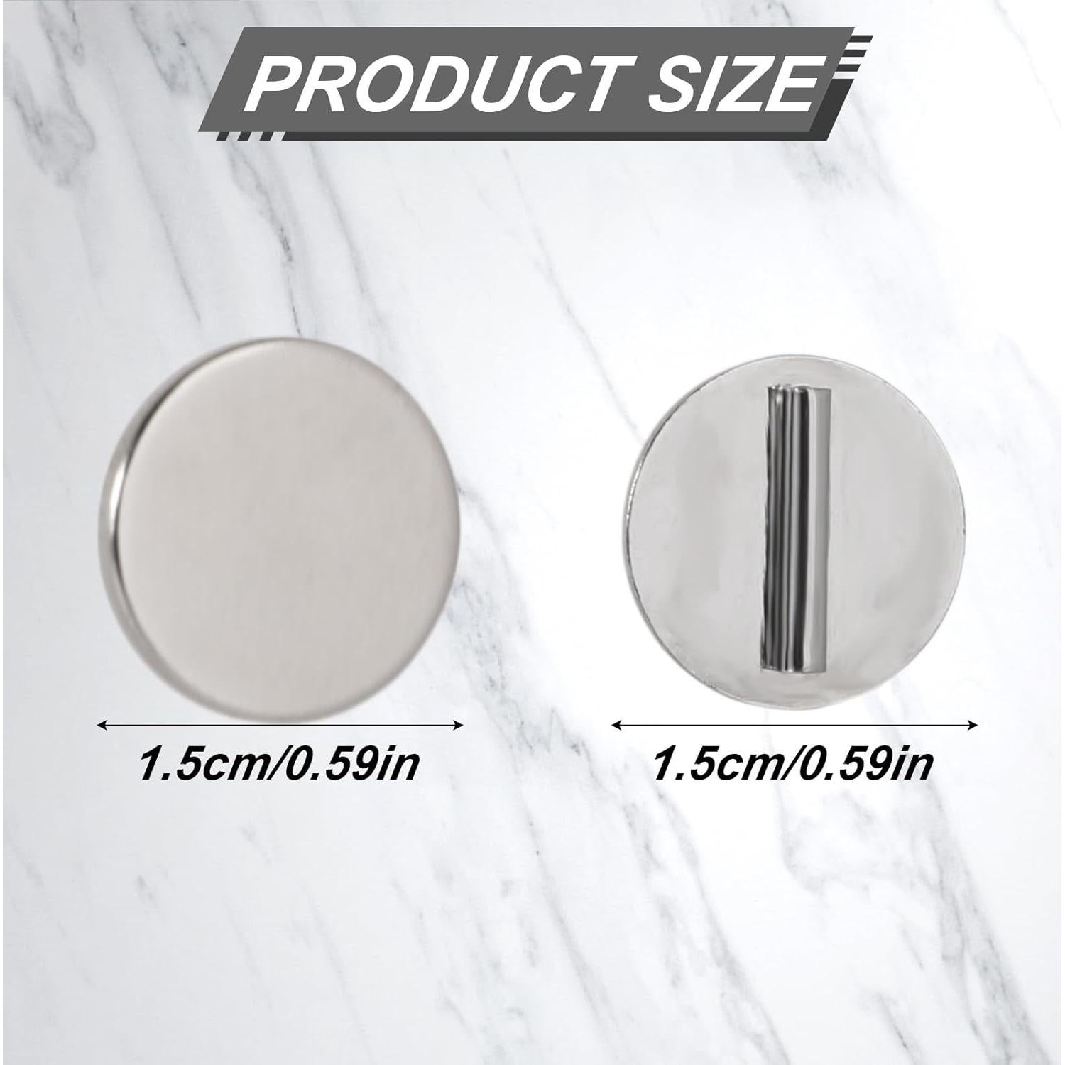 5 Mini Conversores de Broche Magnético Metálico Plata