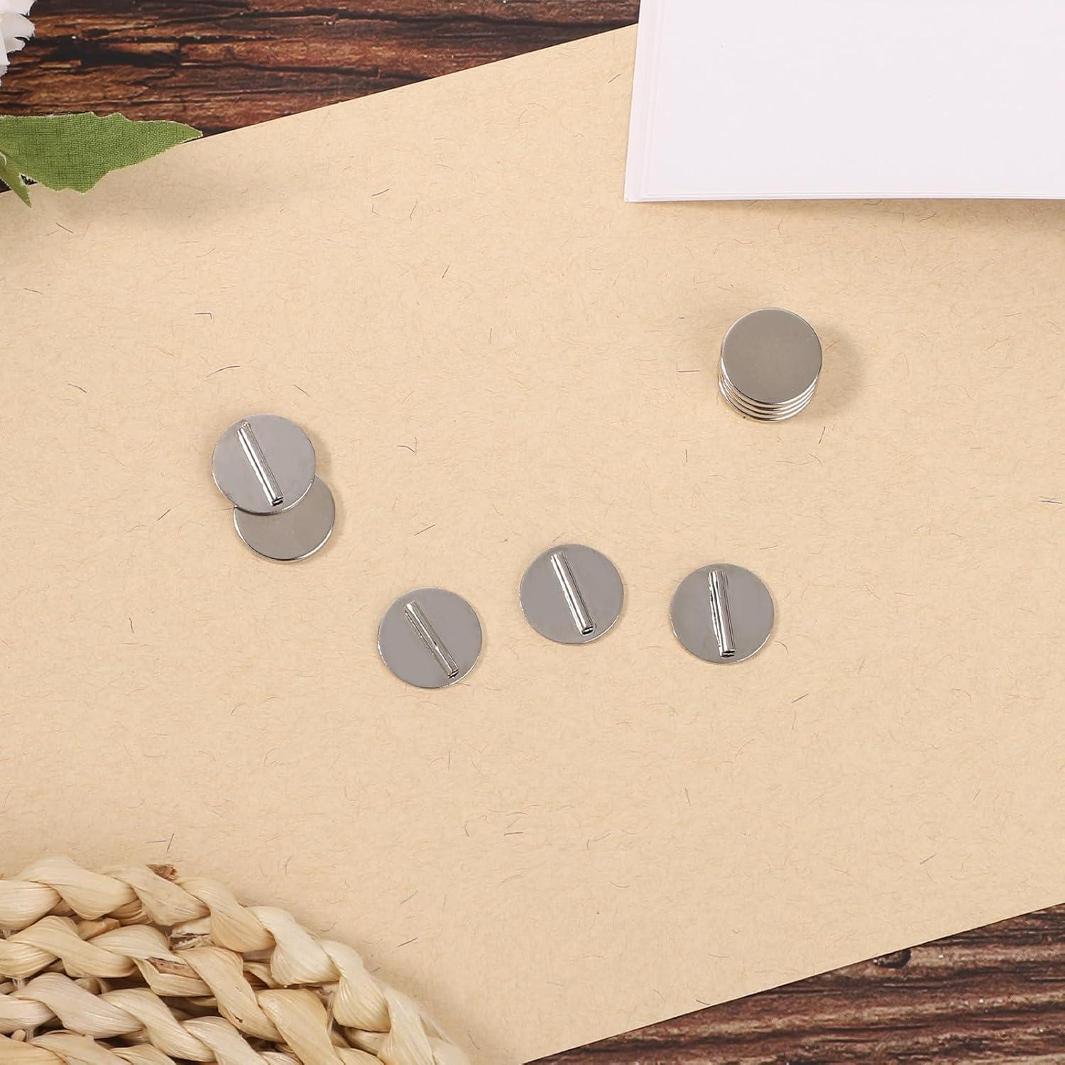 5 Mini Conversores de Broche Magnético Metálico Plata