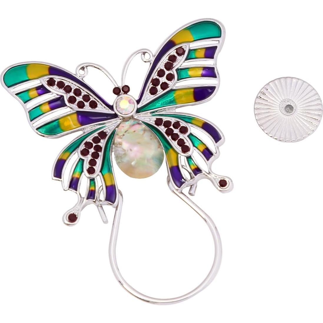 Broche Magnético de Mariposa Colorida SENFAI con Concha de Abulón