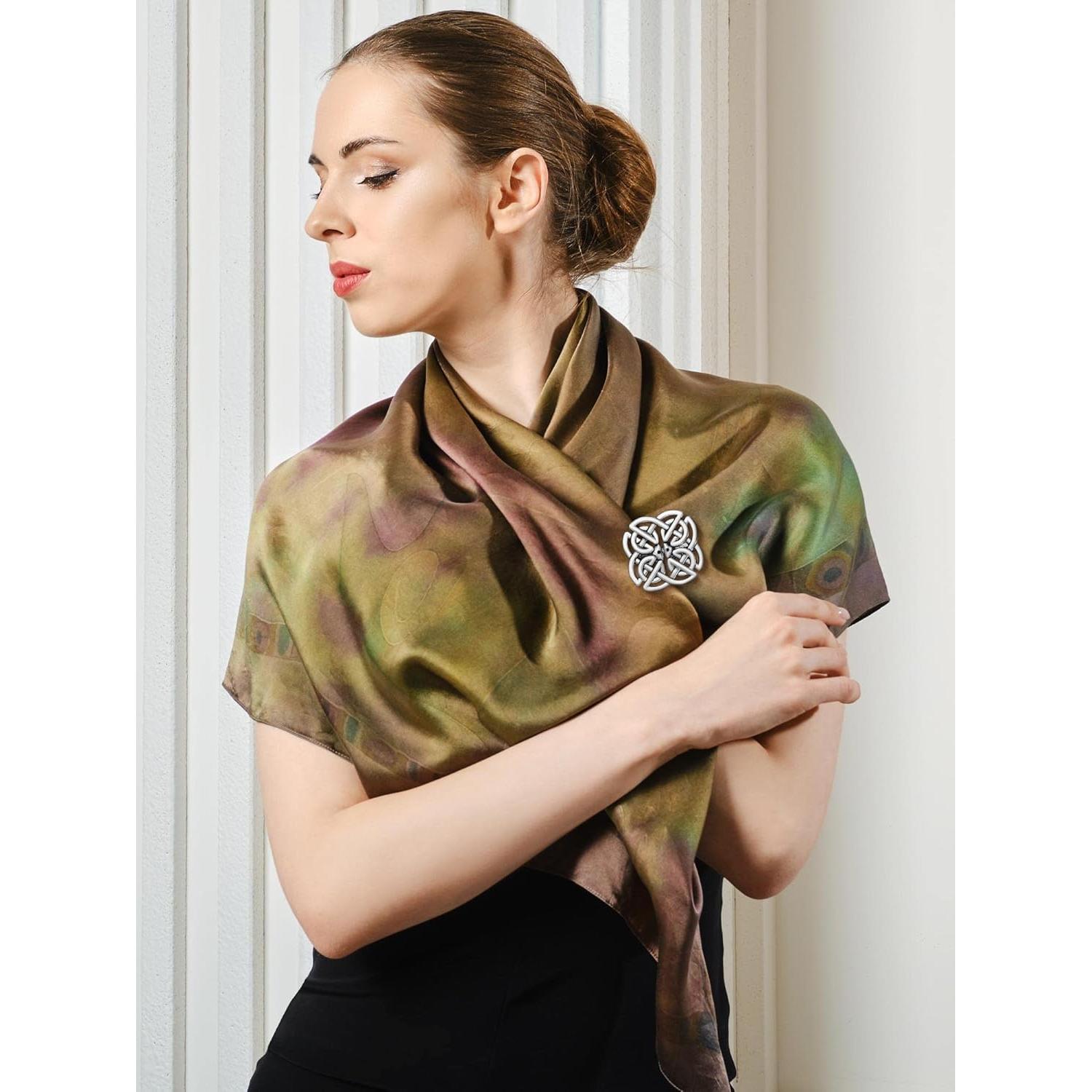 5 Clips de Chal Vintage Sasylvia en Plata para Mujer