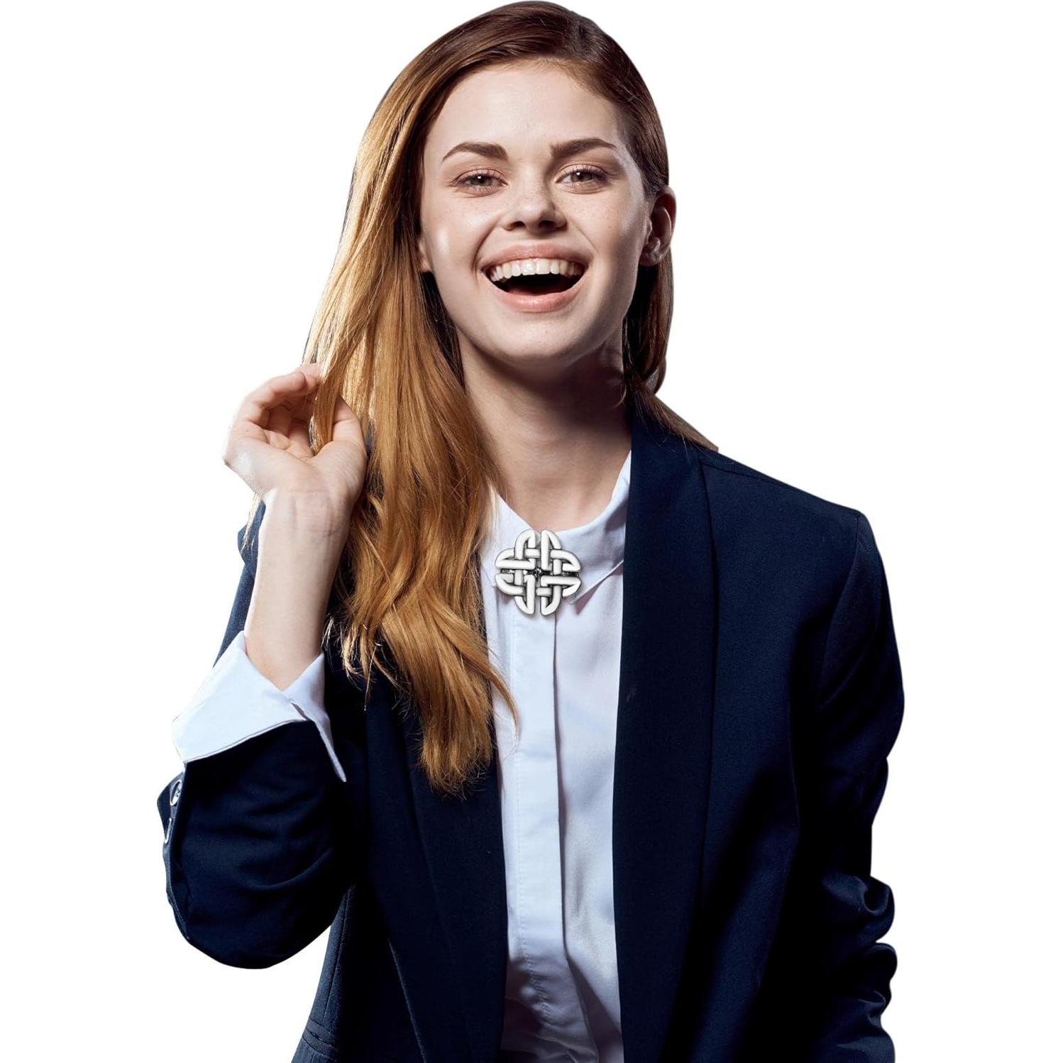 5 Clips de Chal Vintage Sasylvia en Plata para Mujer