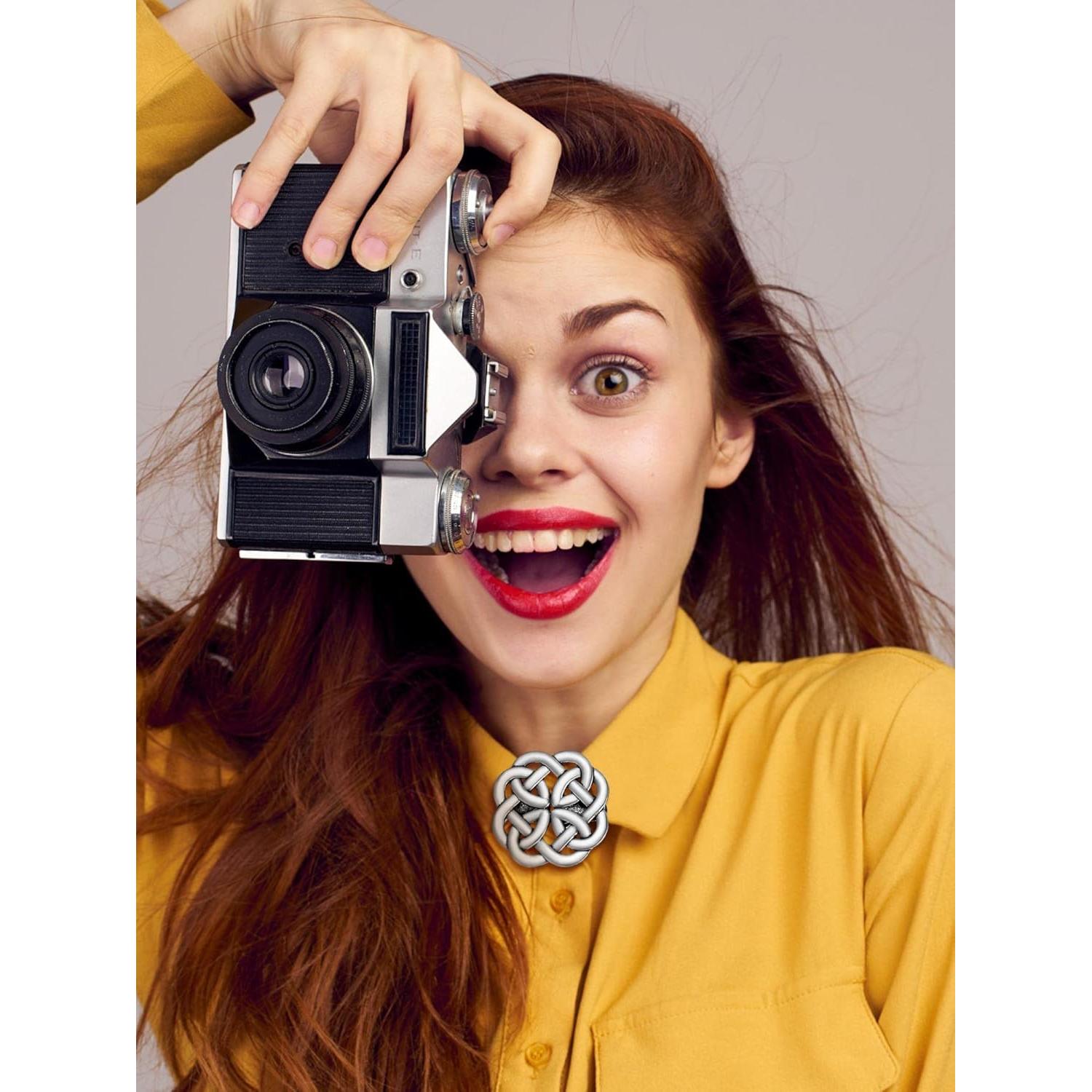 5 Clips de Chal Vintage Sasylvia en Plata para Mujer