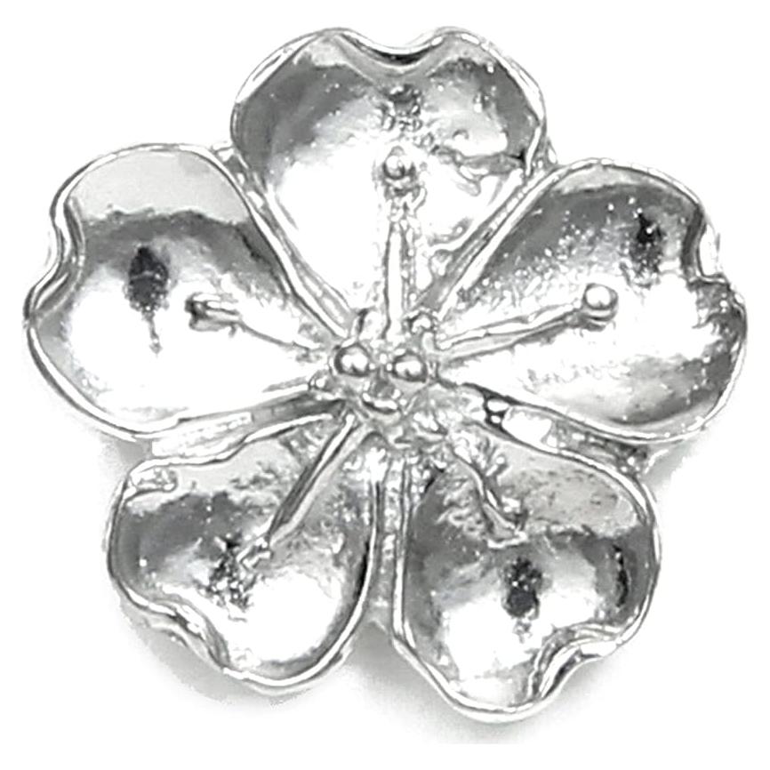 Pin de Bufanda Flor de Cerezo Pewter Hecho a Mano 3.18cm