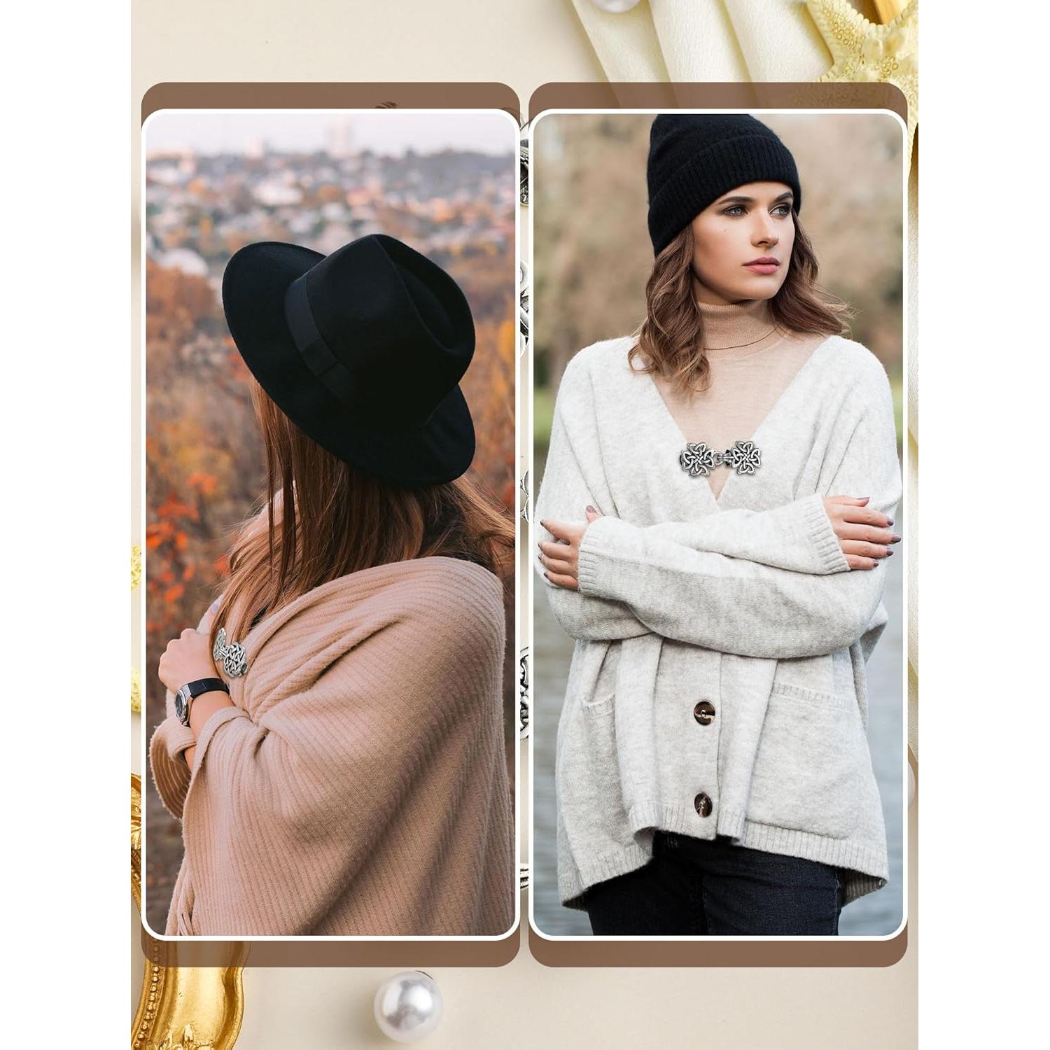 Clips de Chal Vintage Syhood - 5 Piezas Elegantes para Suéter