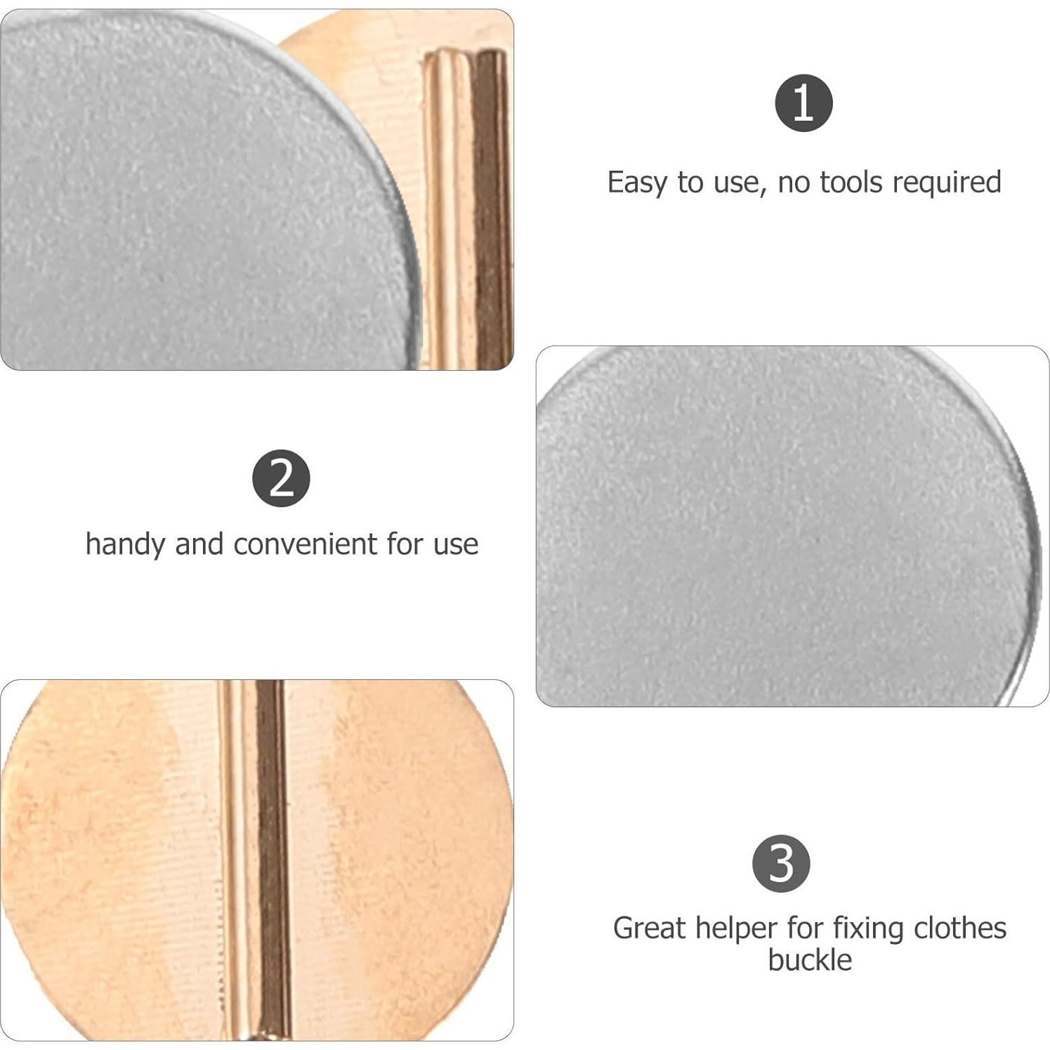 Hebillas Magnéticas EXCEART - 3 Pares de Broches Dorados