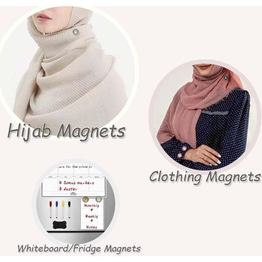 Imanes Magnéticos para Hijab con Strass - Seguridad y Estilo