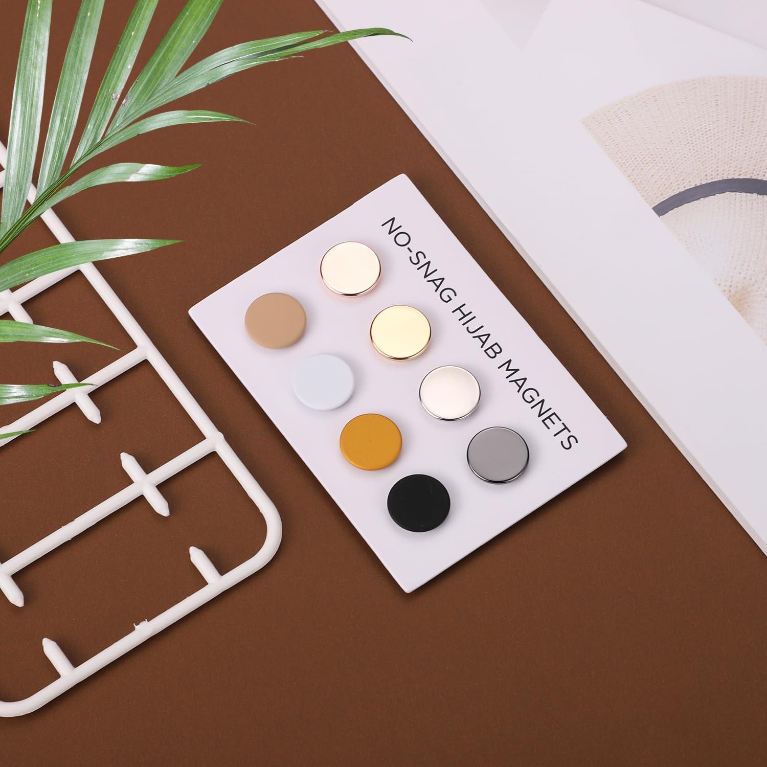 8 Alfileres Magnéticos para Hijab XIHIRCD - Imanes Fuertes 1.4 cm