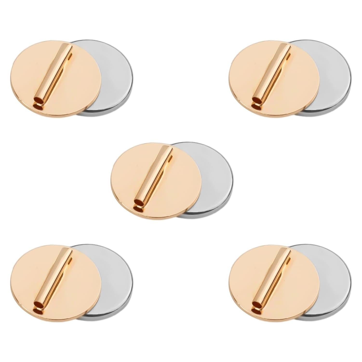 5 Piezas Convertidor Broche Magnético NQEUEPN Dorado 1.5cm