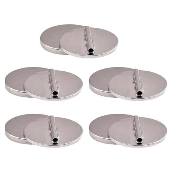 5 Convertidores Magnéticos de Broche Mini Plateados Galyacht