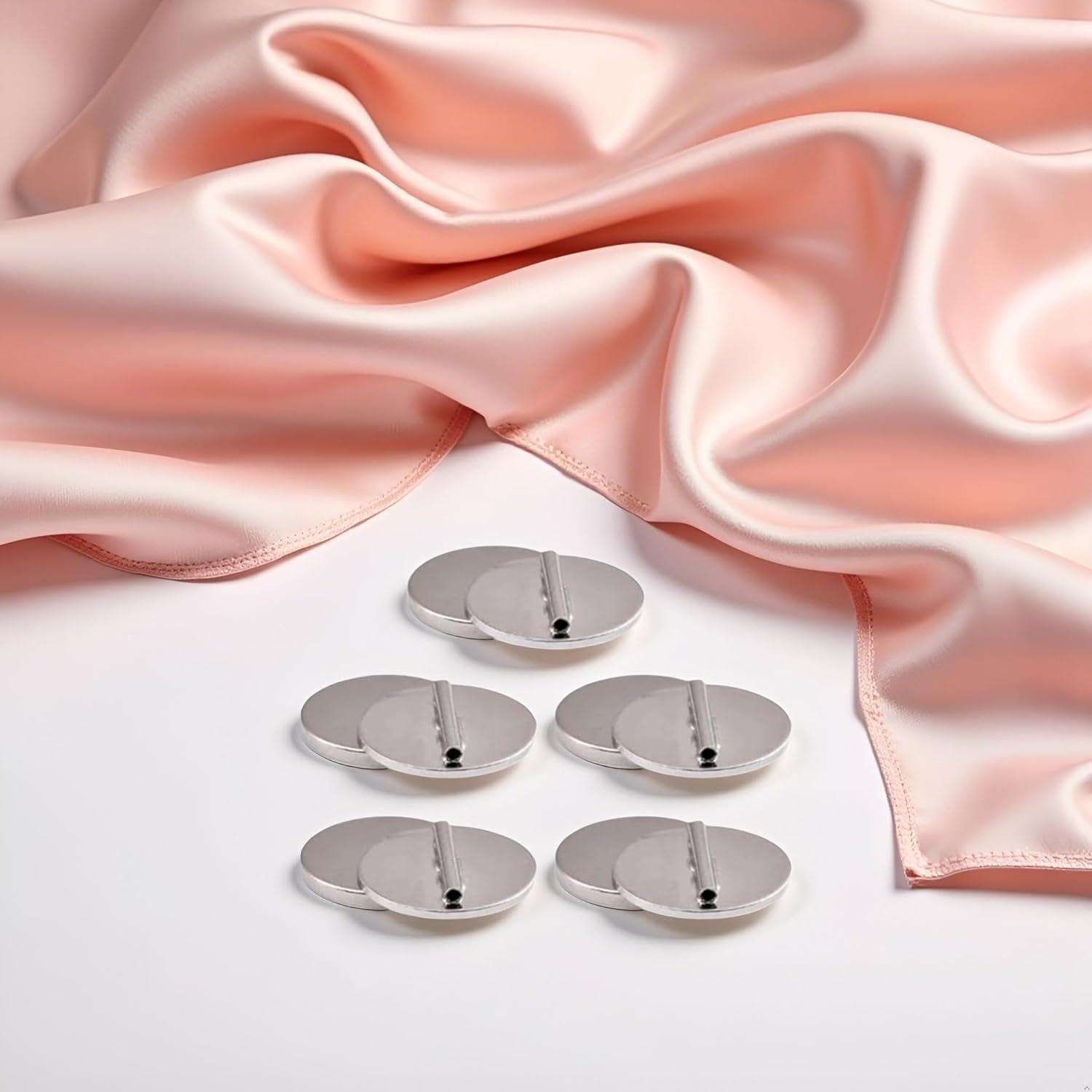 5 Convertidores Magnéticos de Broche Mini Plateados Galyacht