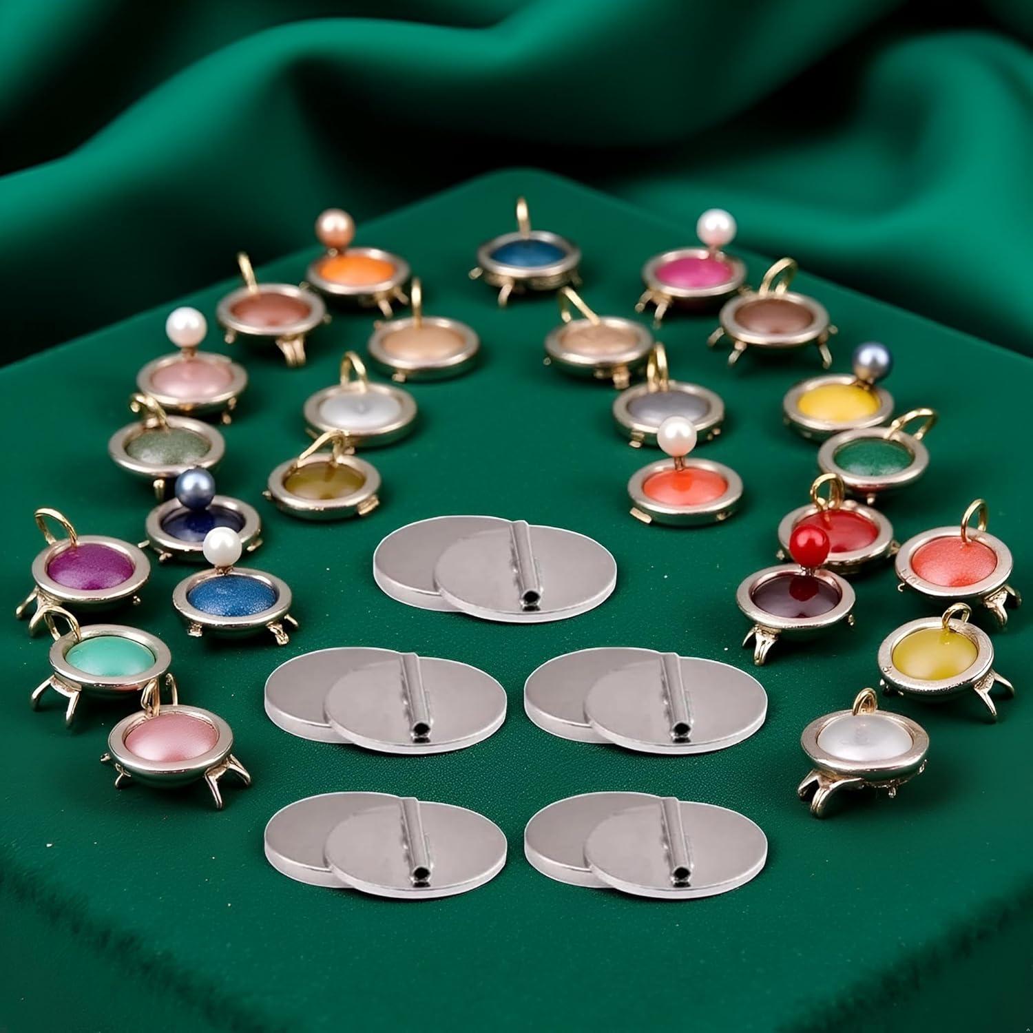 5 Convertidores Magnéticos de Broche Mini Plateados Galyacht