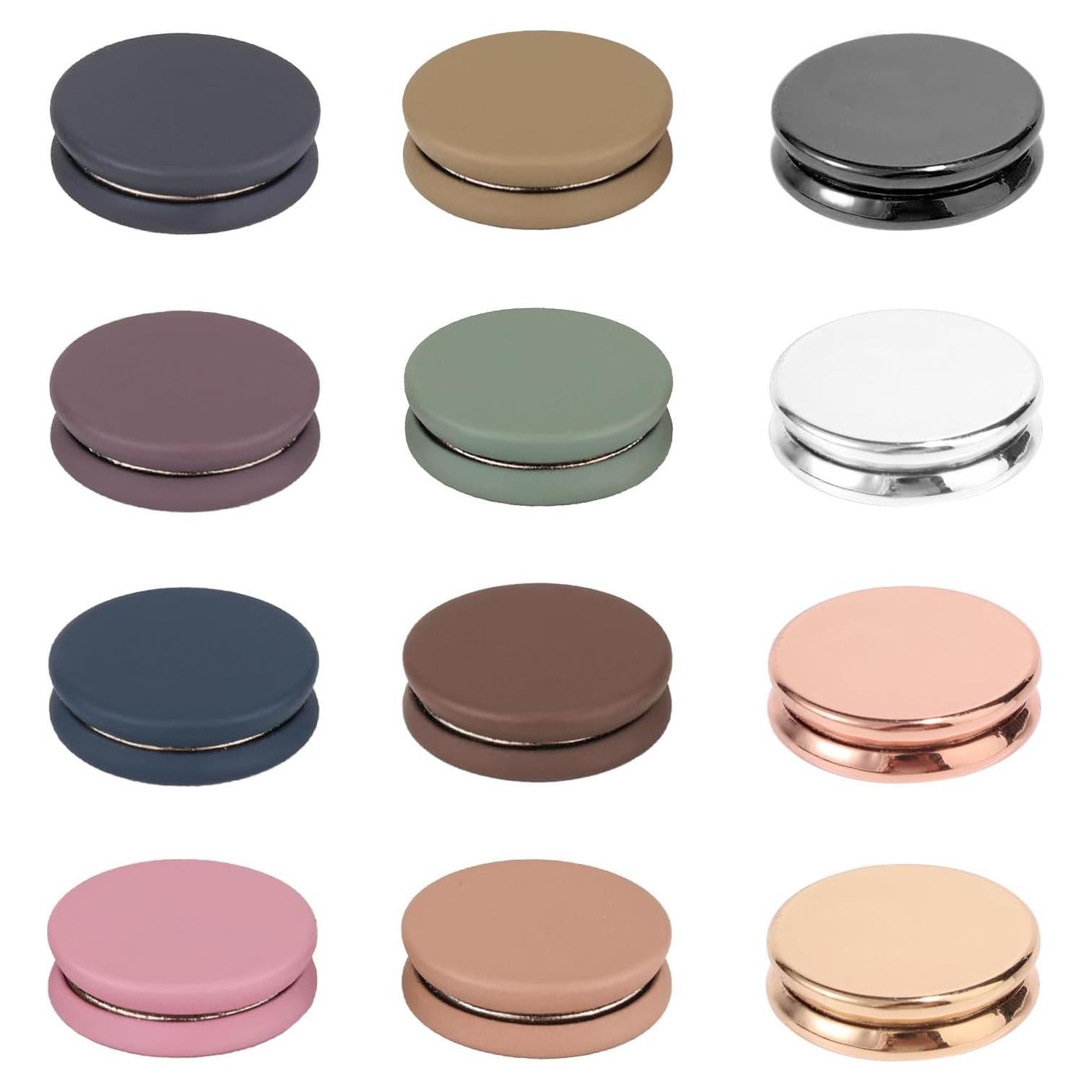 12 Pines Magnéticos Tinoaly para Hijab - 1.4cm Coloridos