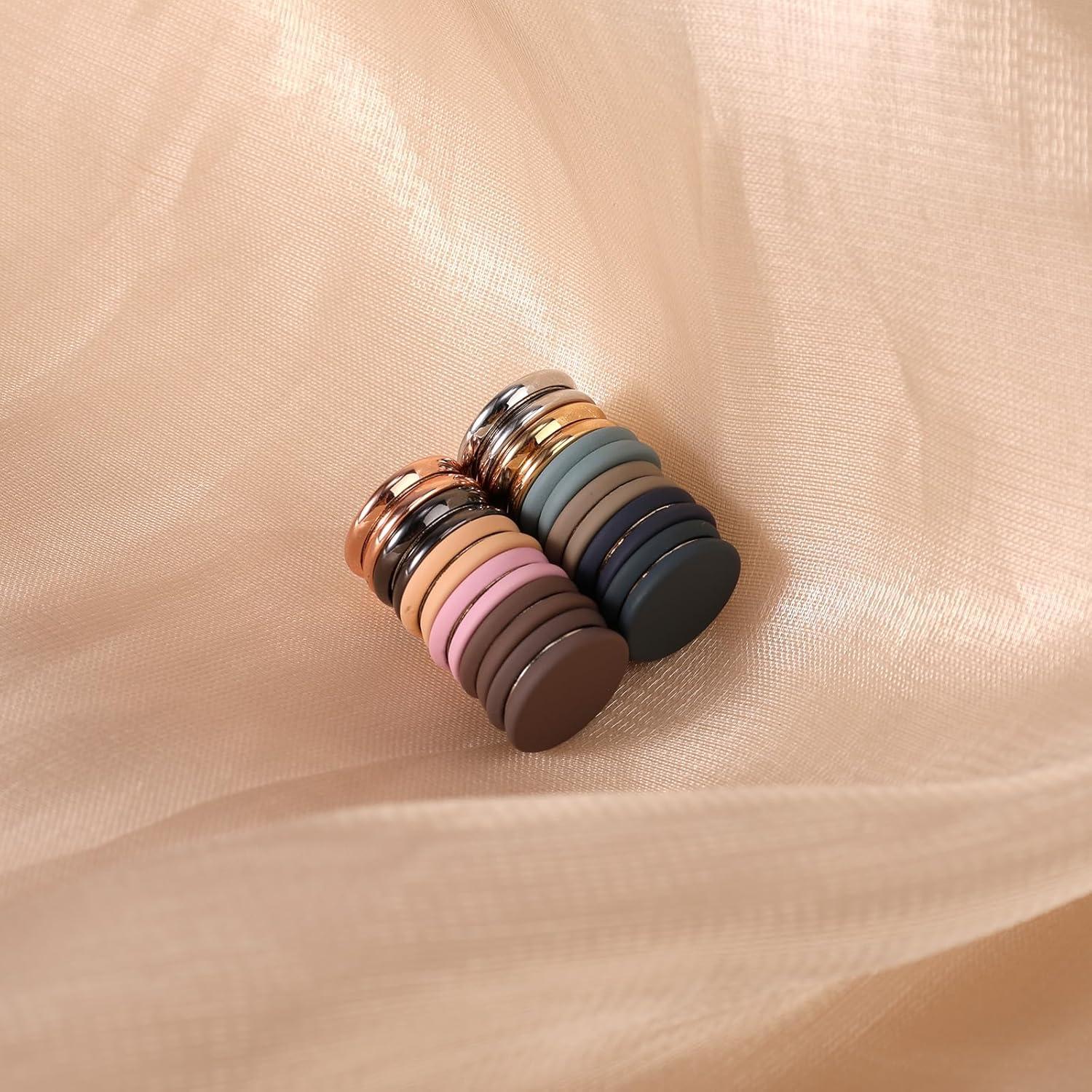 12 Pines Magnéticos Tinoaly para Hijab - 1.4cm Coloridos