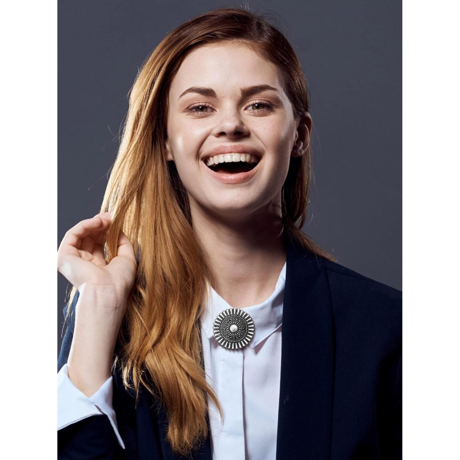 Juego de 5 Clips Retro para Suéteres y Chalecos - Plata