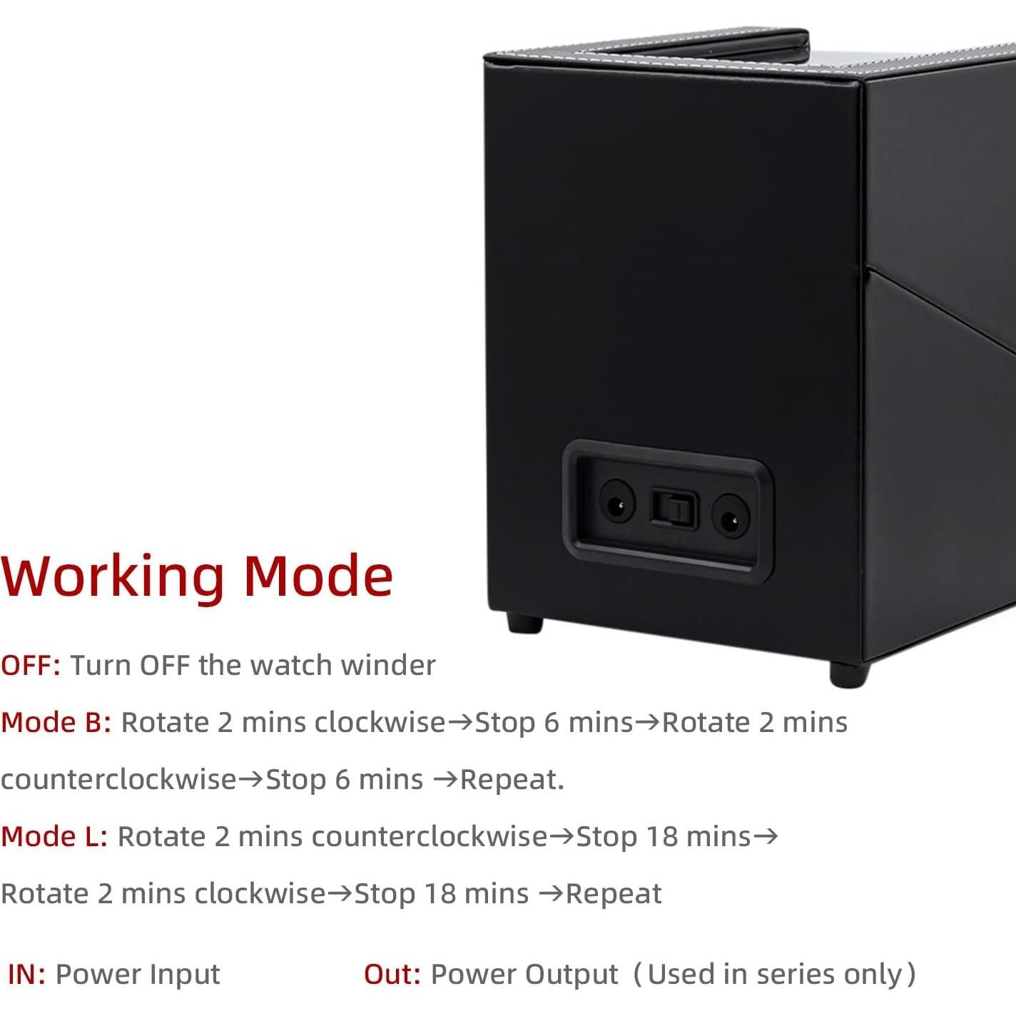 Mcbazel Winder Doble para Relojes Automáticos Cuero Negro