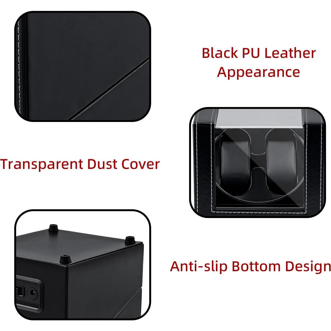 Mcbazel Winder Doble para Relojes Automáticos Cuero Negro