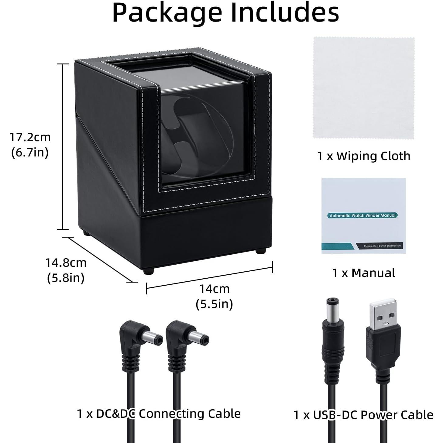 Mcbazel Winder Doble para Relojes Automáticos Cuero Negro