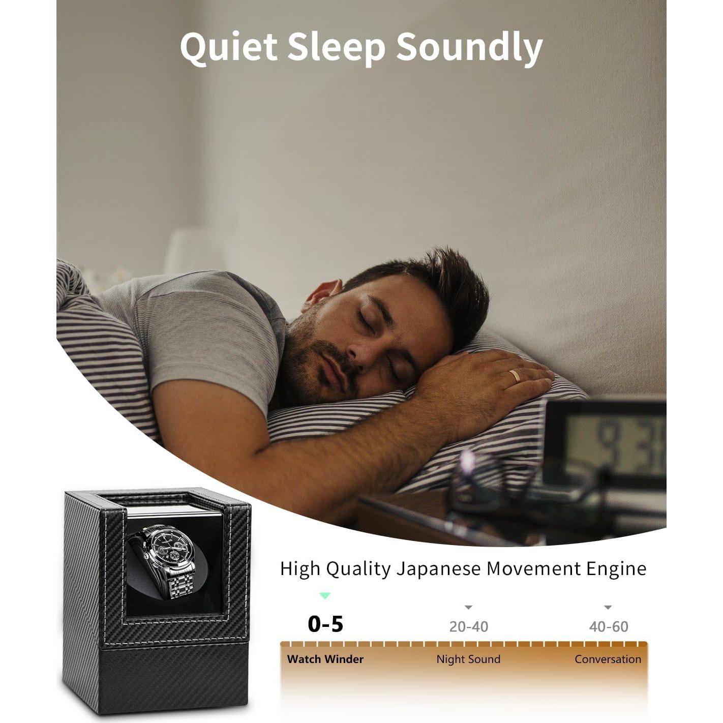 Enrollador de Relojes Automáticos UnaMela Individual Negro