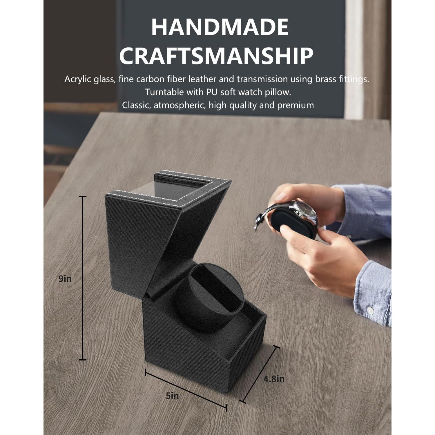 Enrollador de Relojes Automáticos UnaMela Individual Negro