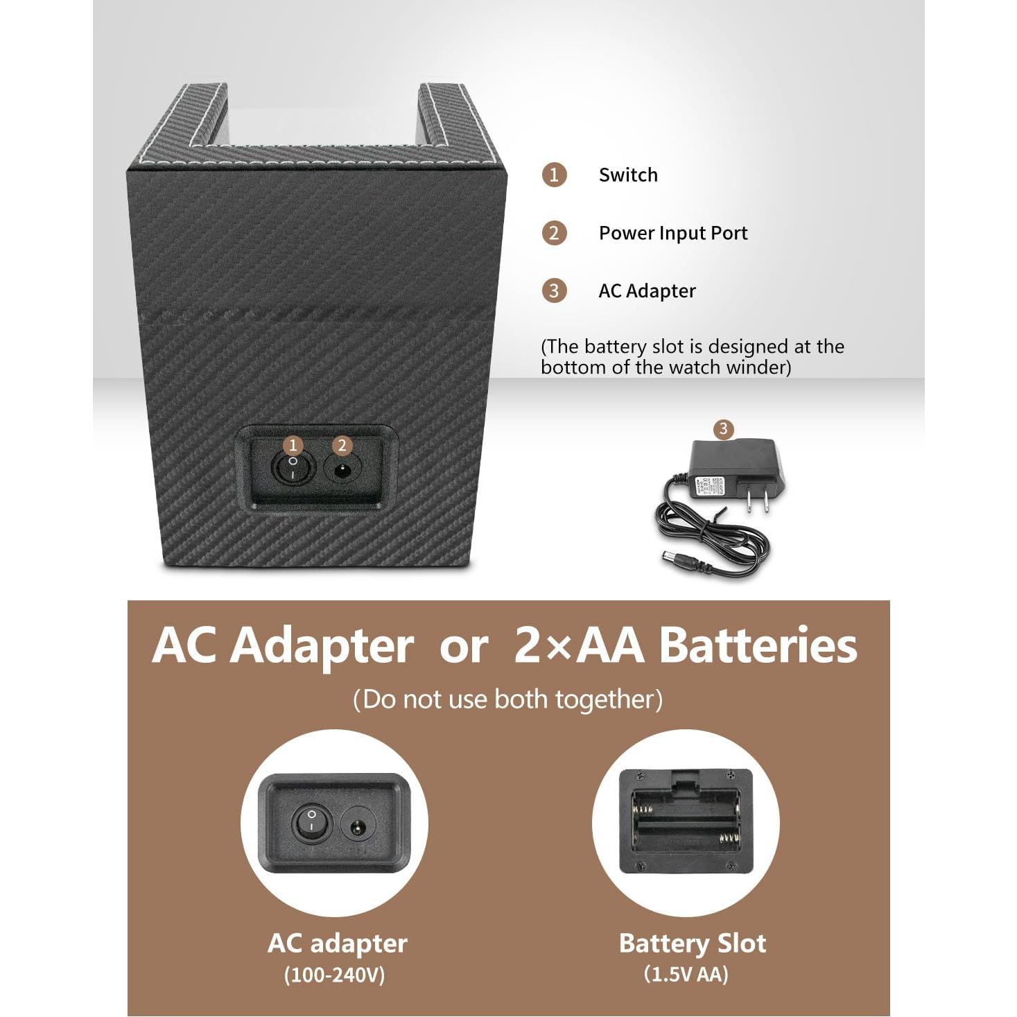 Enrollador de Relojes Automáticos UnaMela Individual Negro