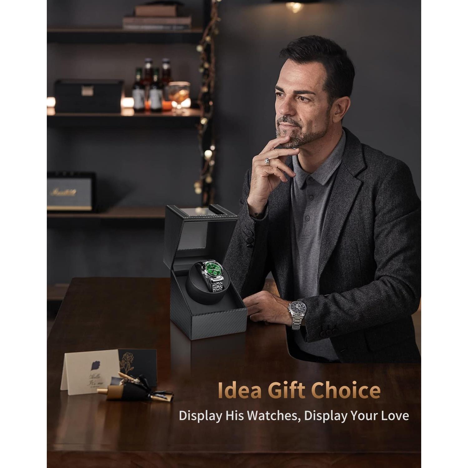 Enrollador de Relojes Automáticos UnaMela Individual Negro