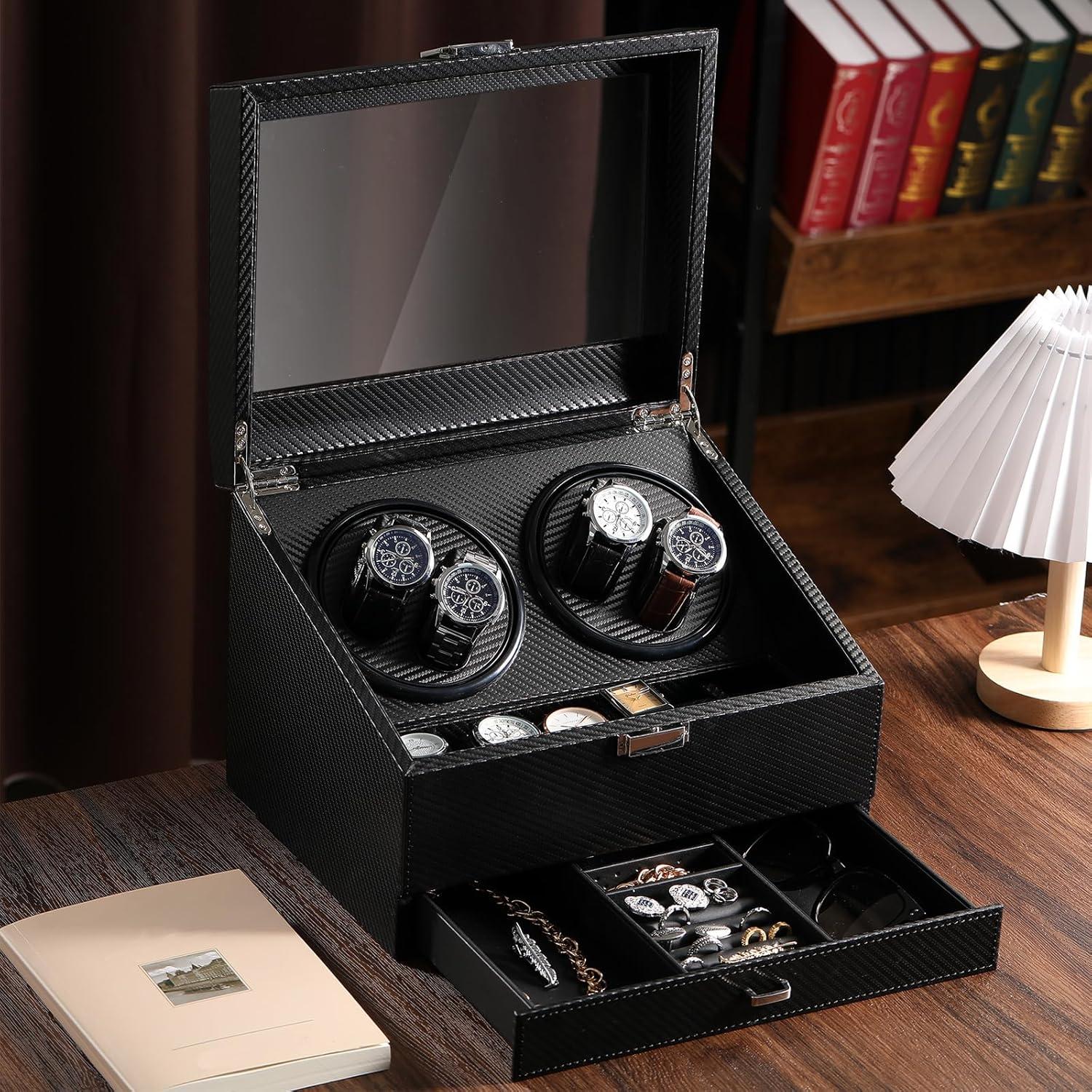 Enrollador de Reloj Automático Liliaafar 4 Motores Silenciosos