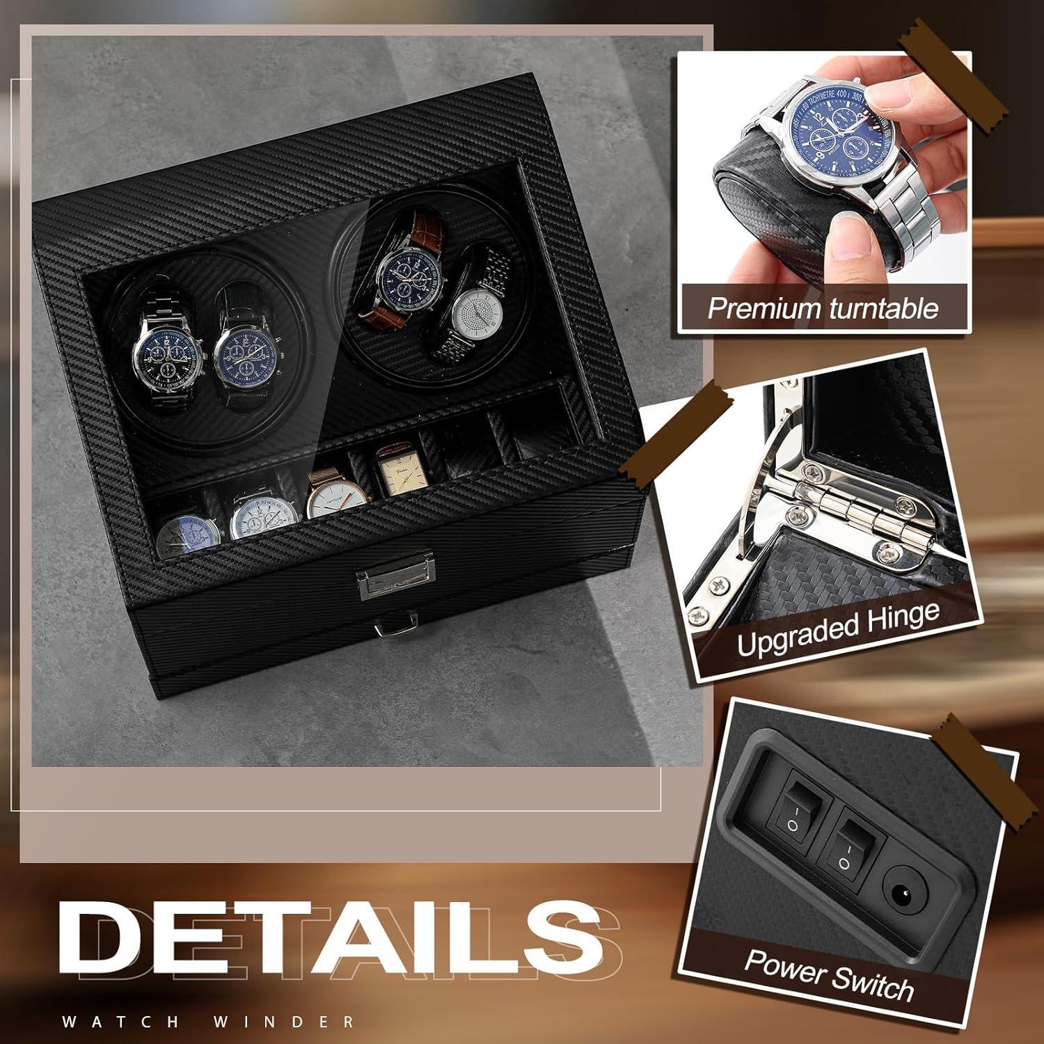 Enrollador de Reloj Automático Liliaafar 4 Motores Silenciosos