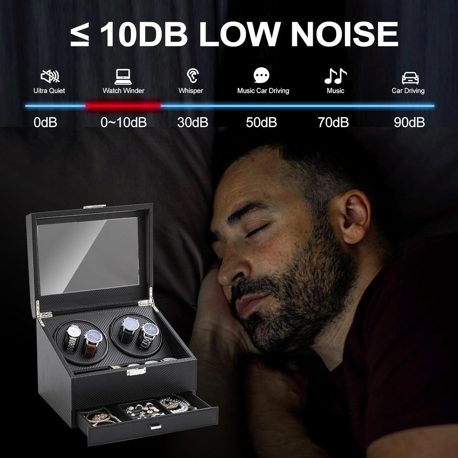 Enrollador de Reloj Automático Liliaafar 4 Motores Silenciosos