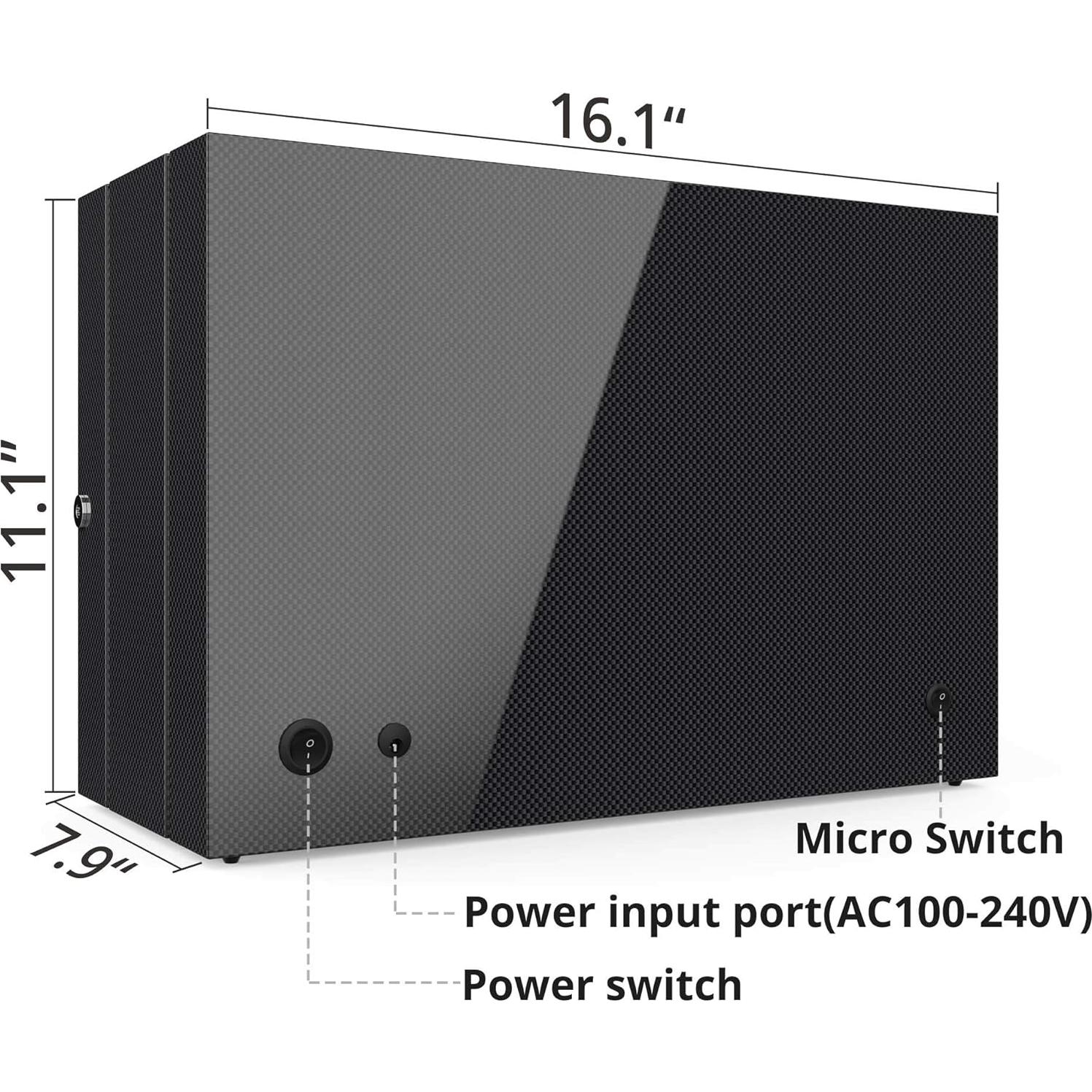 Enrollador de Reloj JINS&VICO 8 Espacios Fibra de Carbono