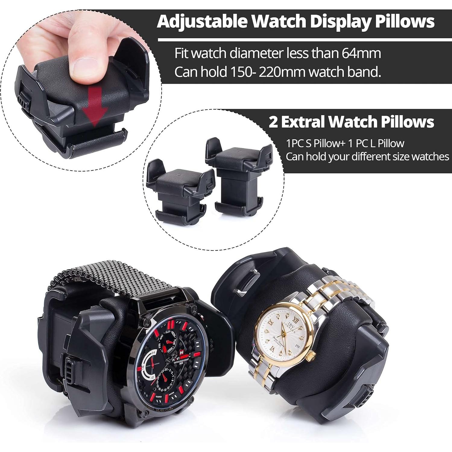 Enrollador de Reloj JINS&VICO 8 Espacios Fibra de Carbono