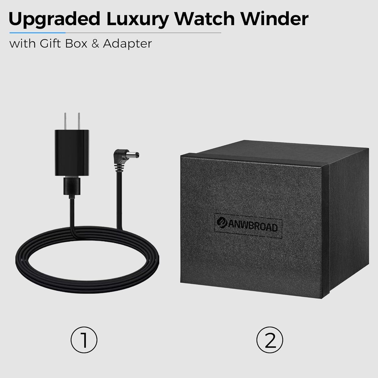 Caja de Reloj Automático ANWBROAD para 3 Relojes con LED