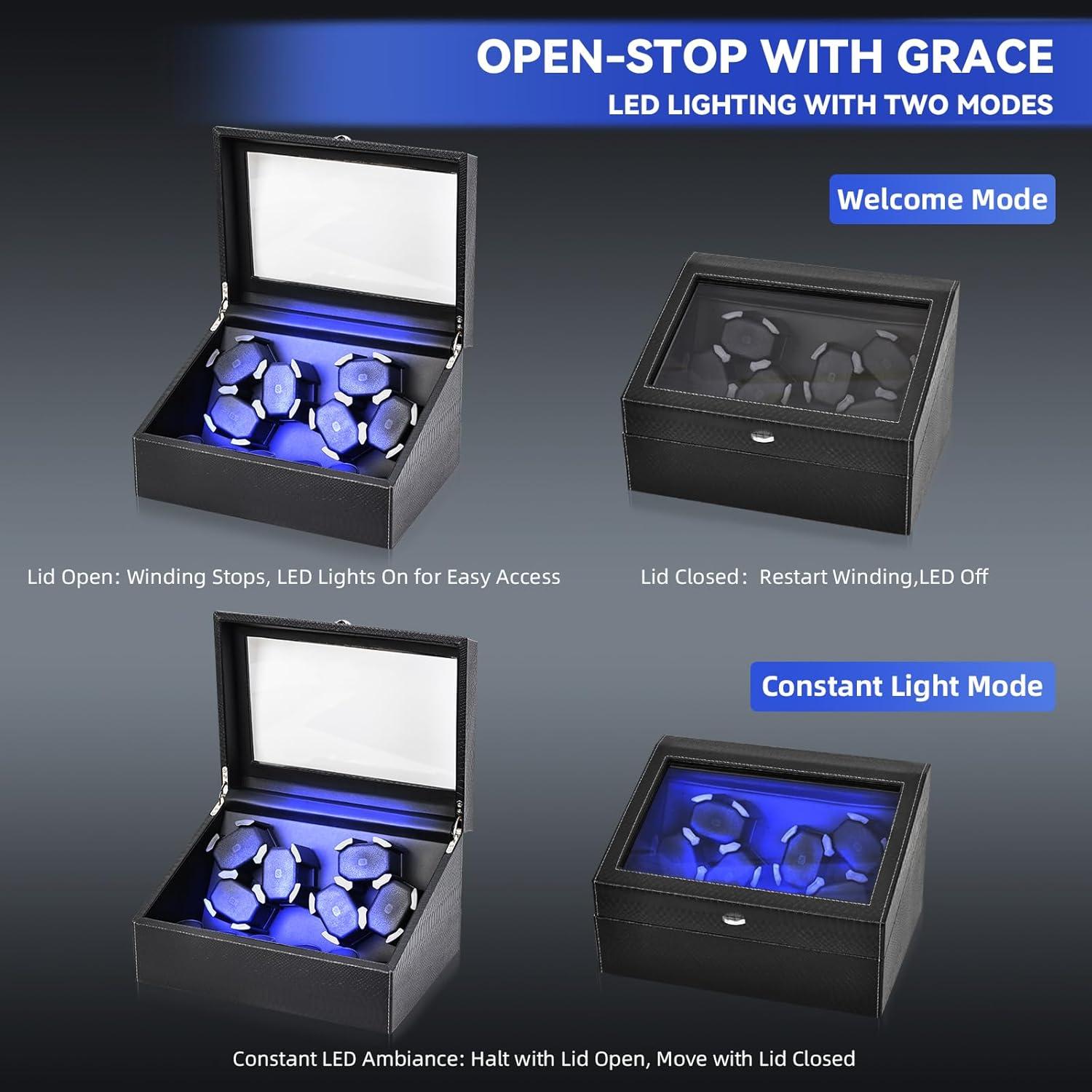 Winder de Reloj Automático Hightall 12 Piezas Silencioso