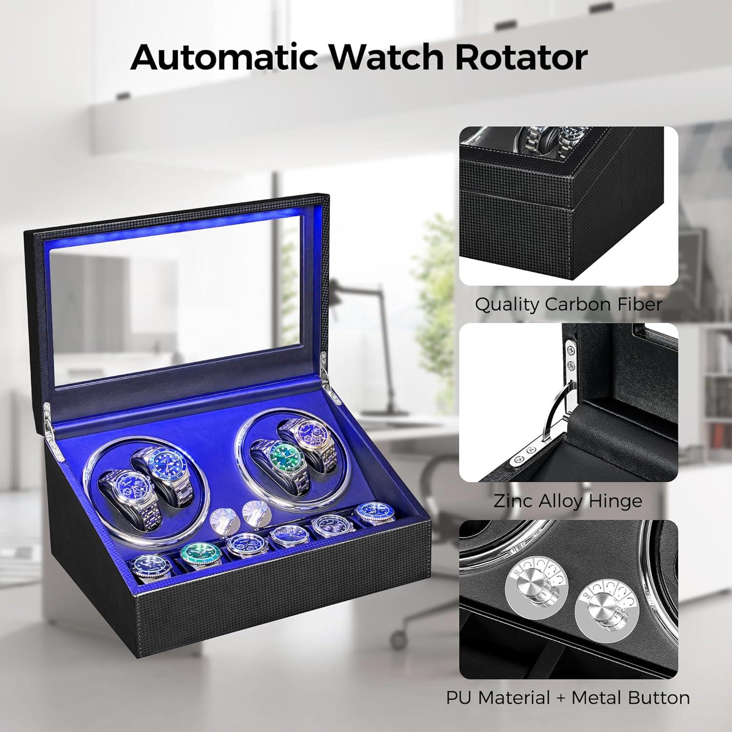 Enrollador de Relojes ANWBROAD JWW002 4+6 Ranuras Motor Silencioso