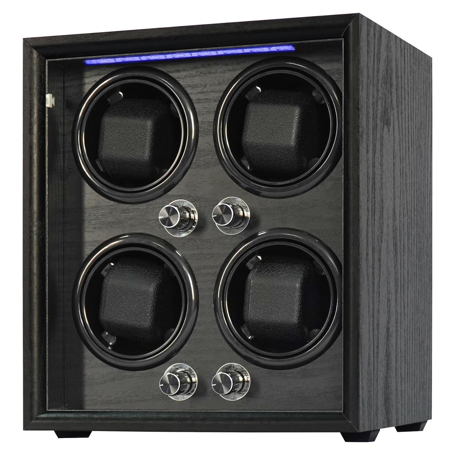 Reloj Winder ORYX HB0046 de Madera con 4 Almacenamientos y Luz LED