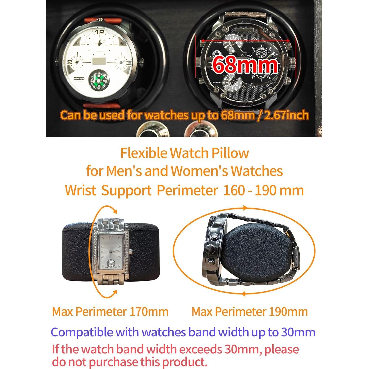 Reloj Winder ORYX HB0046 de Madera con 4 Almacenamientos y Luz LED