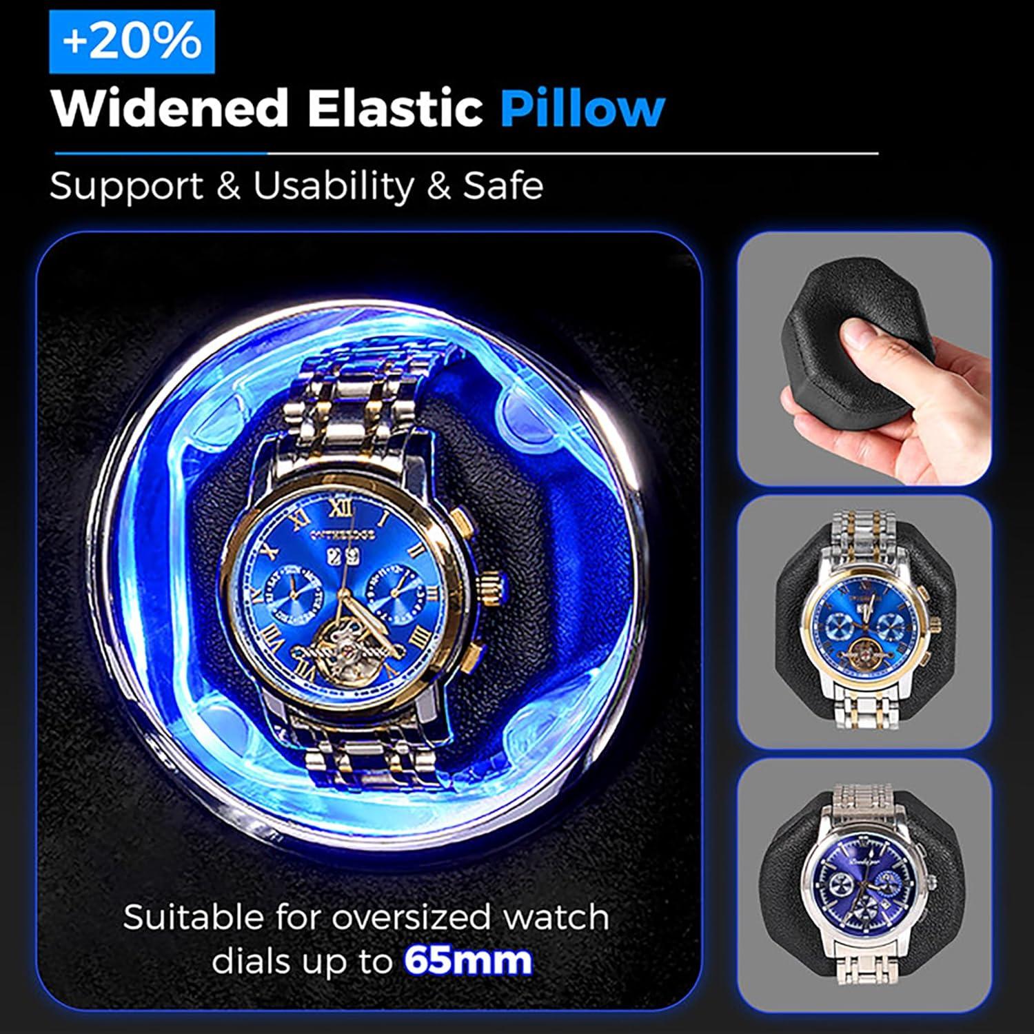 Reloj Winder Doble ANWBROAD con LED y 4 Modos de Rotación