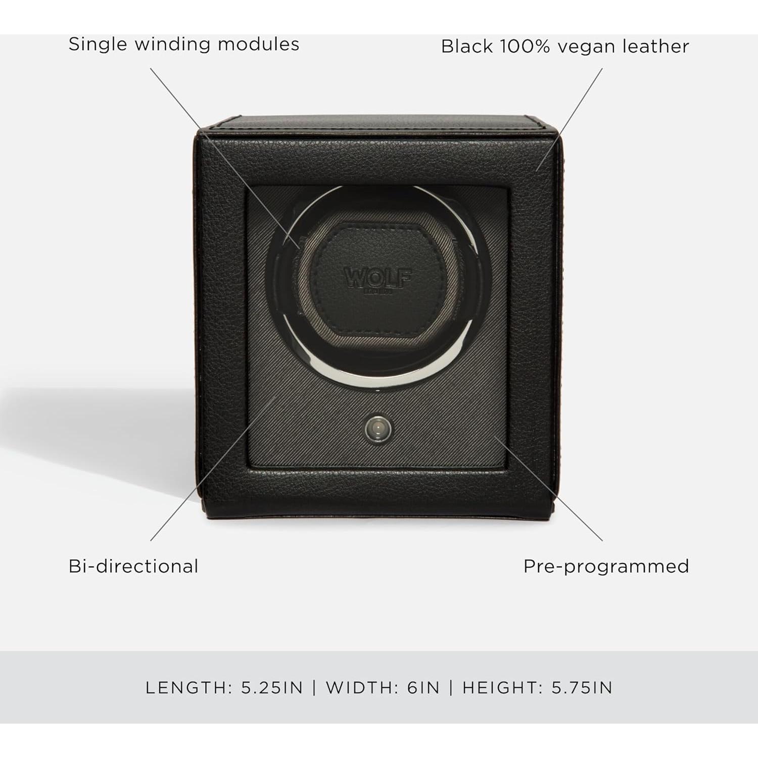 Cargador de Reloj WOLF Cub Individual con Tapa de Vidrio