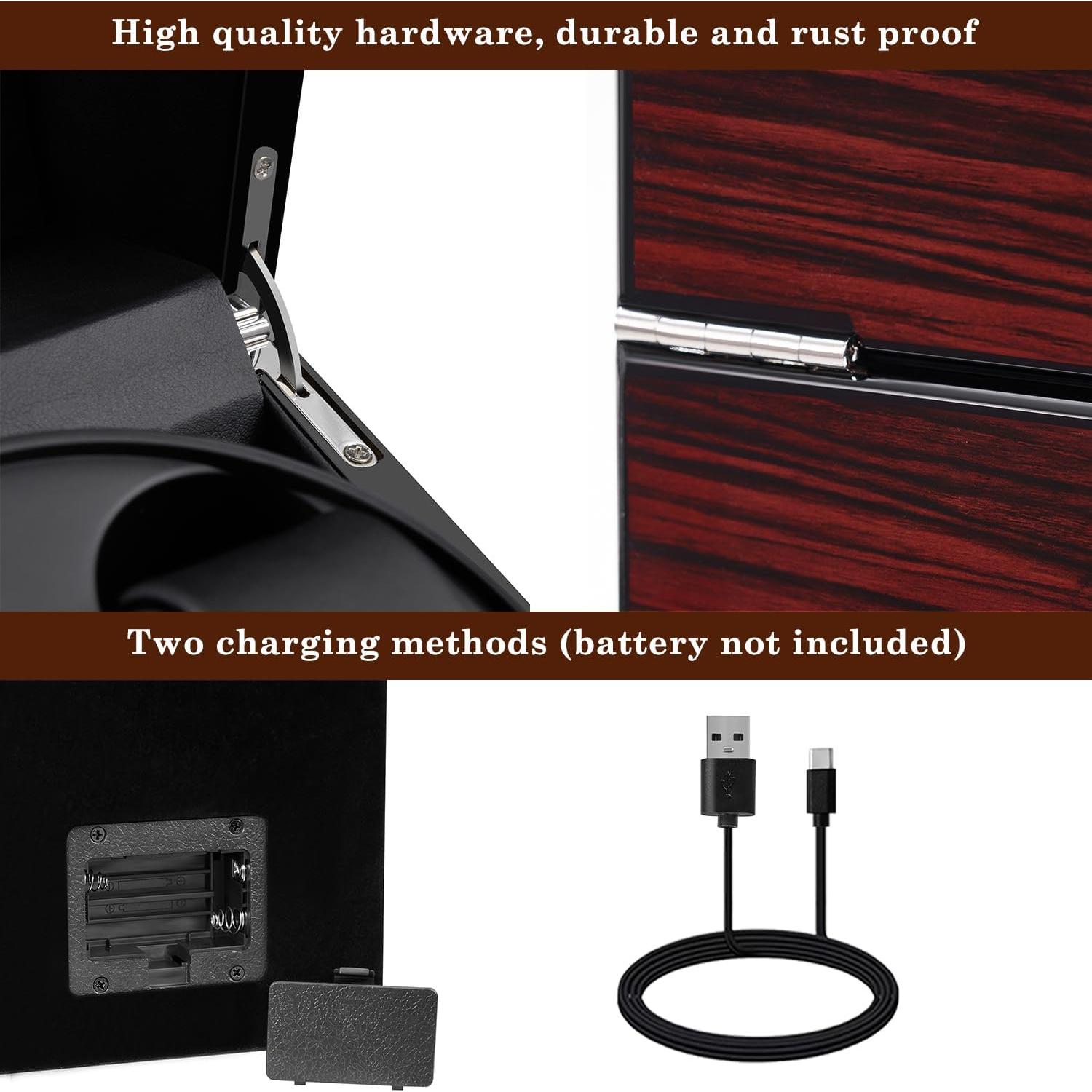 Relojero automático ANWBROAD JWW001Y con motor silencioso LED