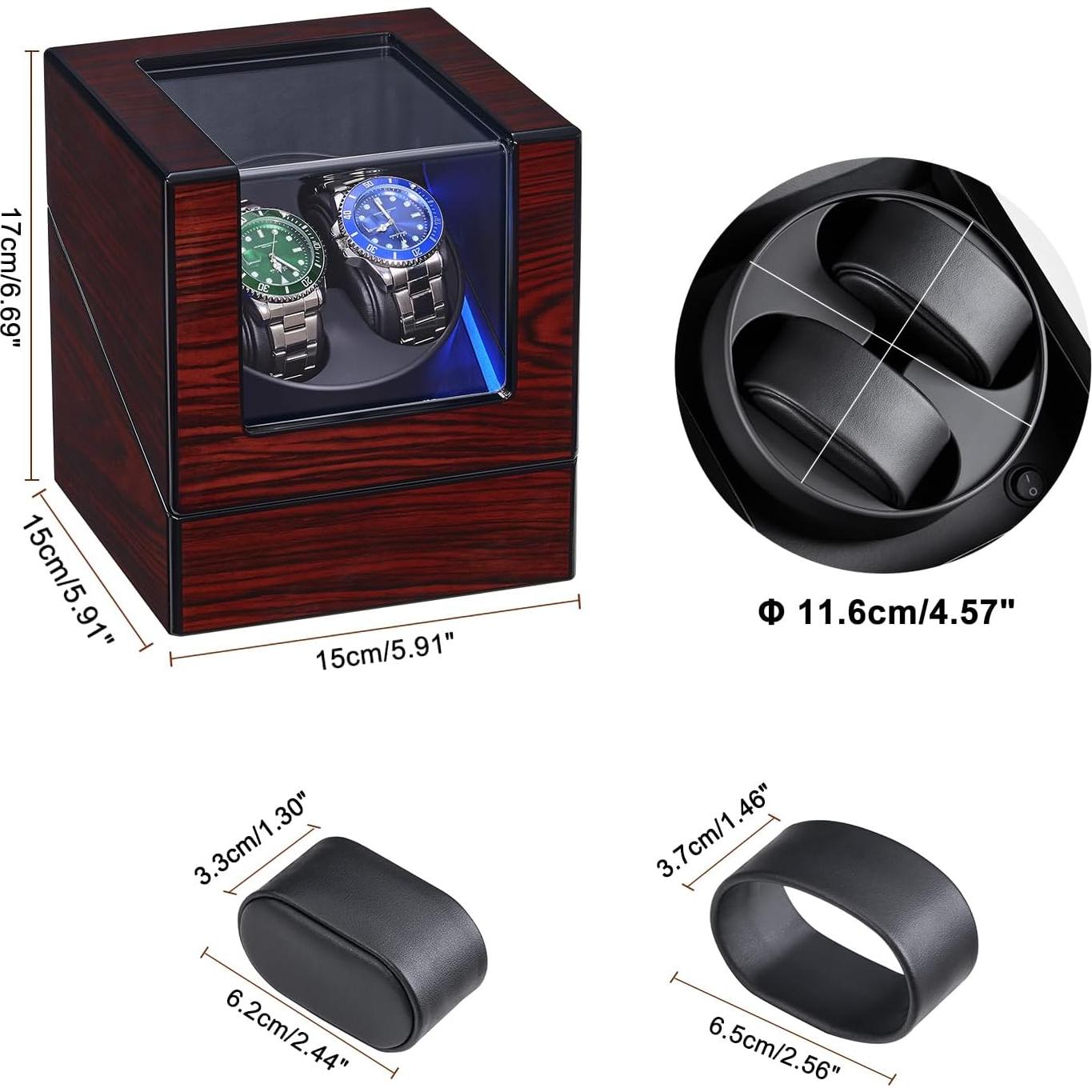 Relojero automático ANWBROAD JWW001Y con motor silencioso LED