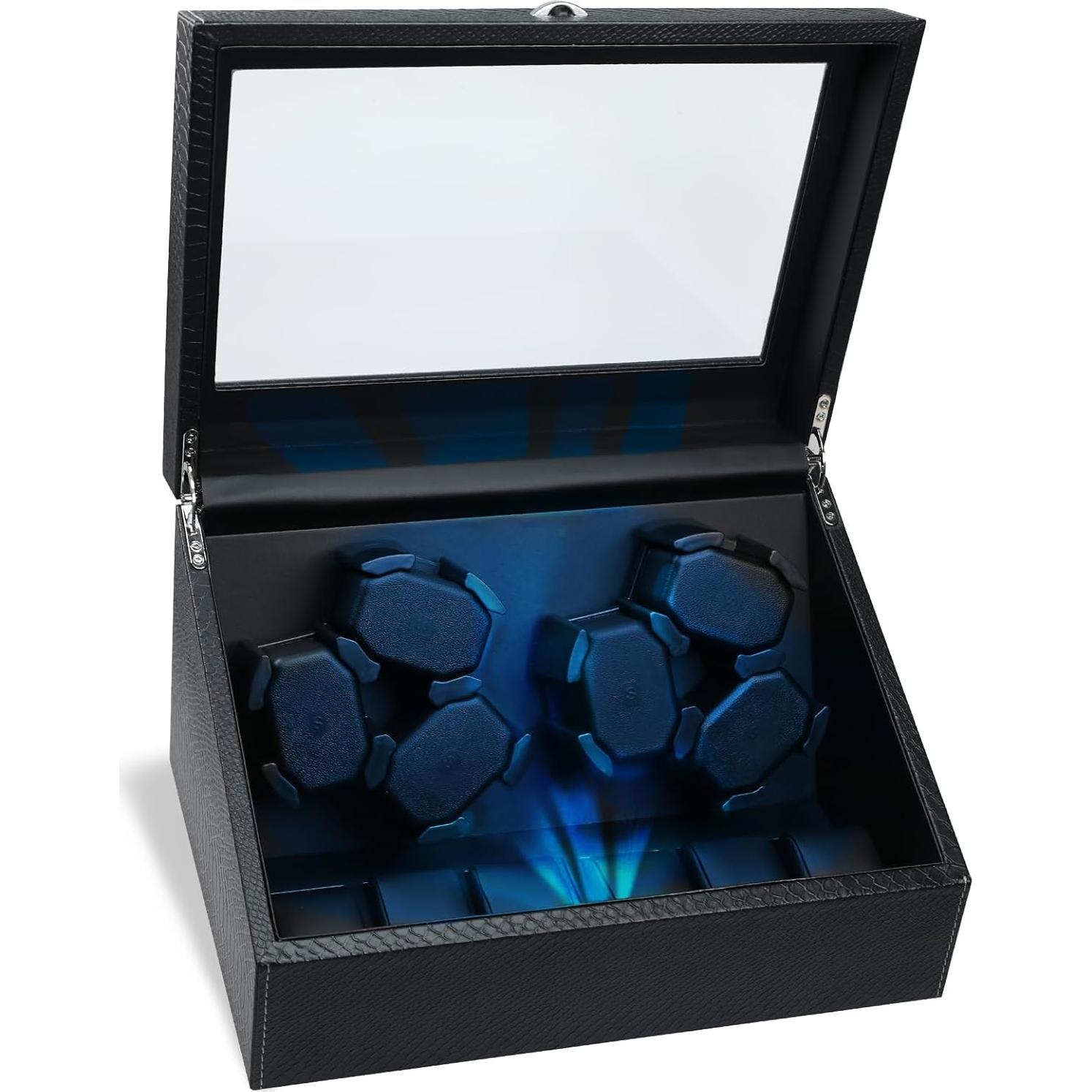 Enrollador de Relojes Automáticos JuviPerpric 6+6 con Luz LED