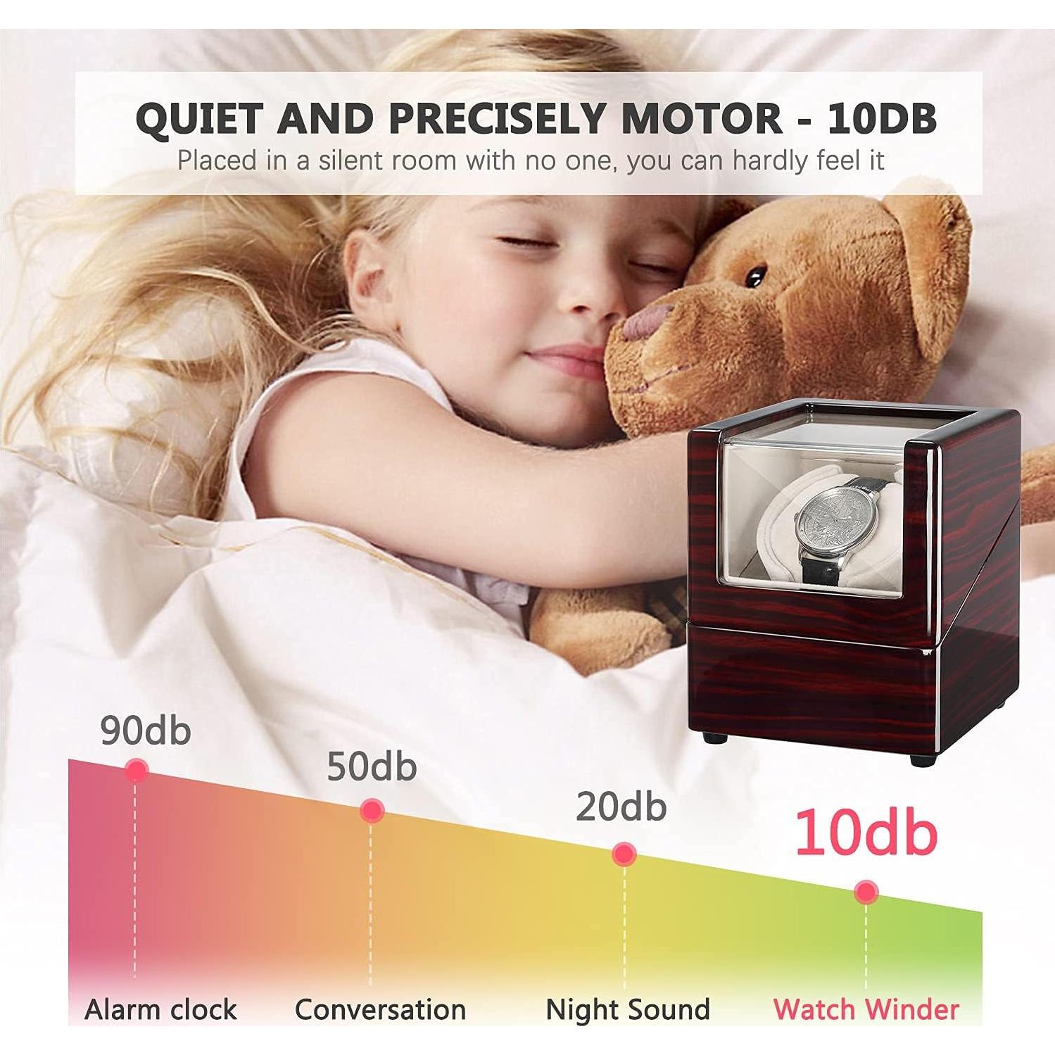 Enrollador de Reloj Automático CHIYODA Madera Sólida 5 TPDs