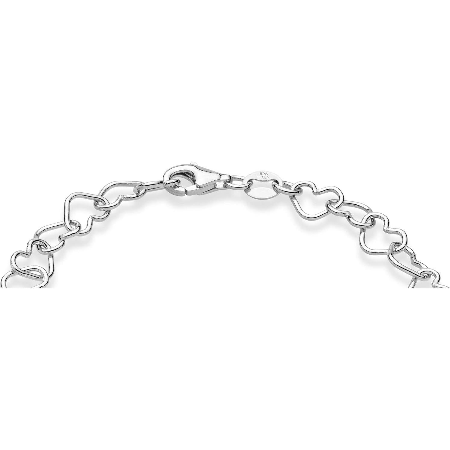 Pulsera de Tobillo Miabella 925 Plata de Ley Italiana 22.86 cm