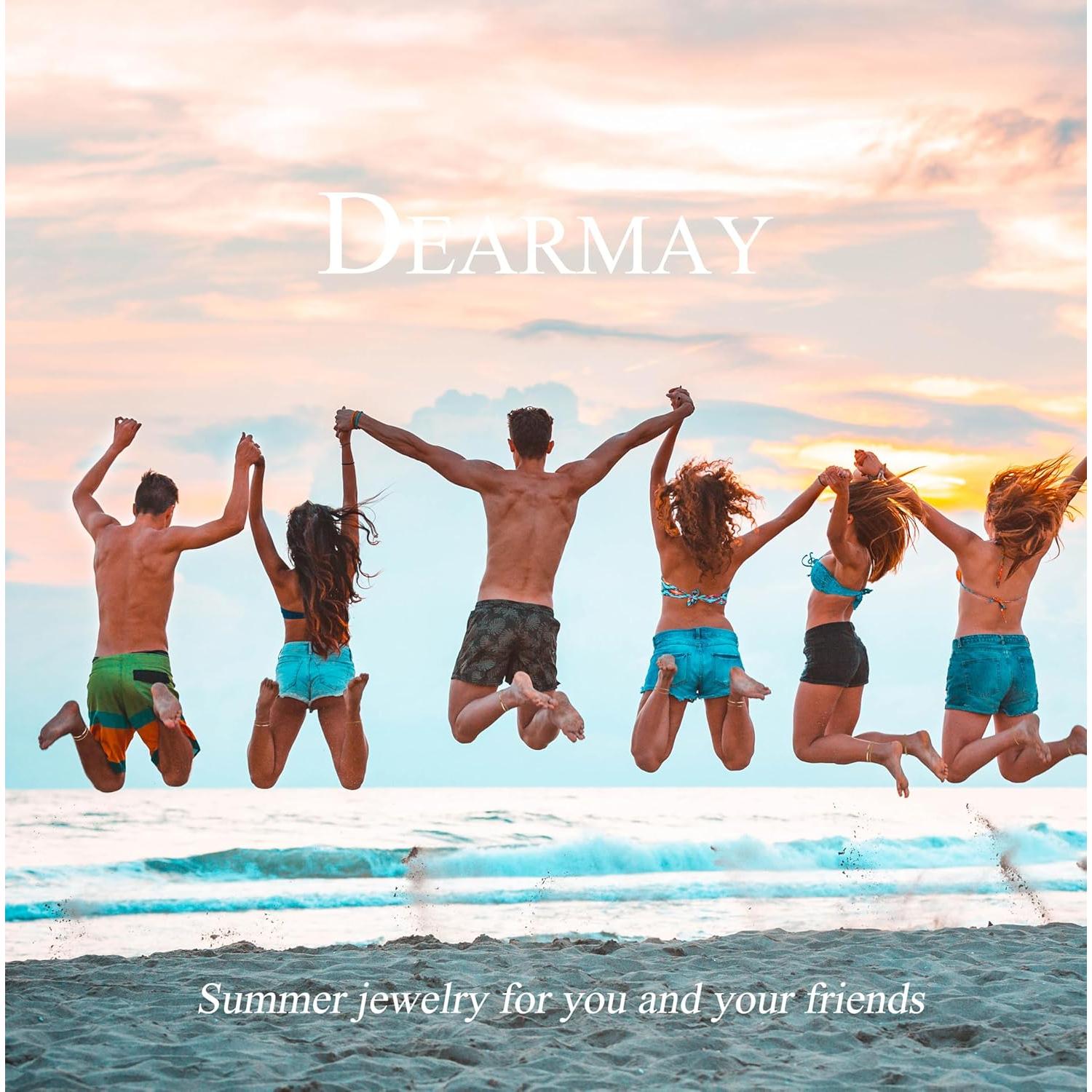 Conjunto de 6 Pulseras de Tobillo Doradas DEARMAY 14K