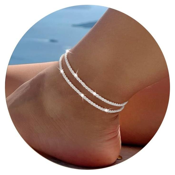 Pulsera de Tobillo Koperin Plateada Impermeable 21.6 cm